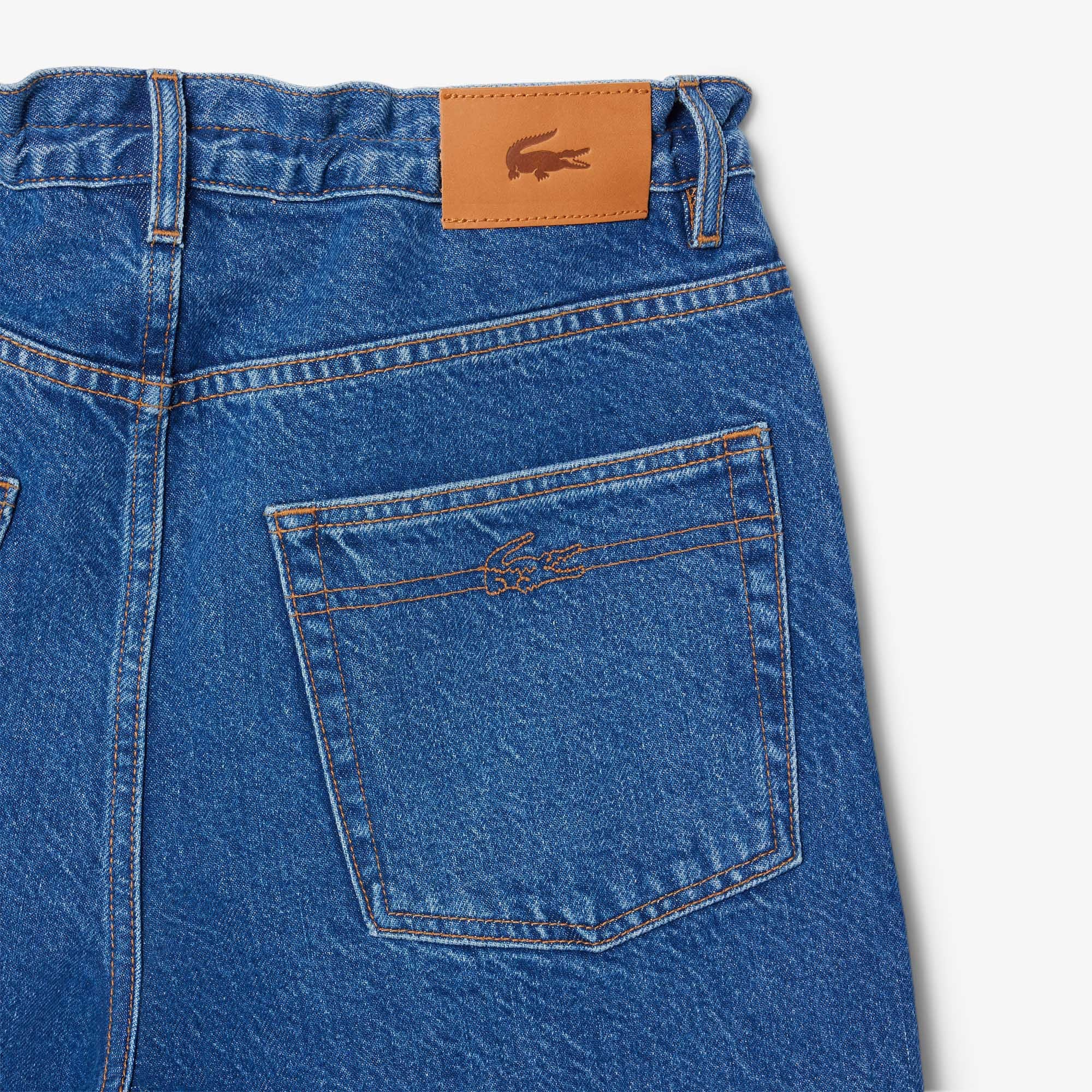 Kadın Wide Leg Mavi Jean Pantolon