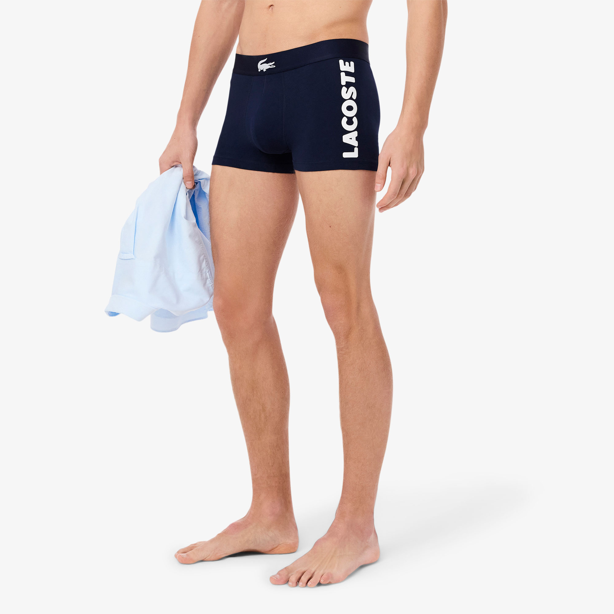 Lacoste Erkek Baskılı 3'lü Renkli Boxer görsel 2