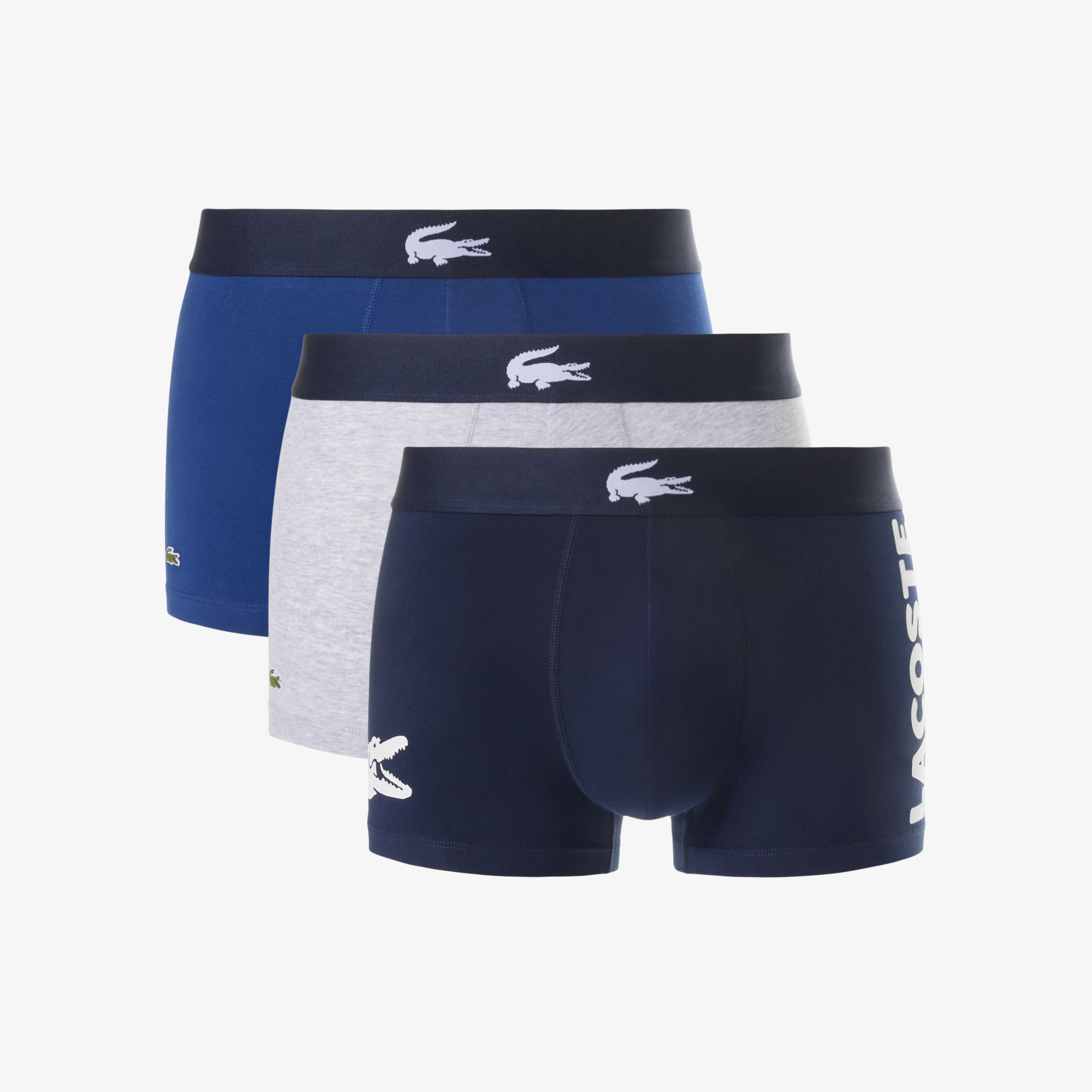 Lacoste Erkek Baskılı 3'lü Renkli Boxer görsel 5
