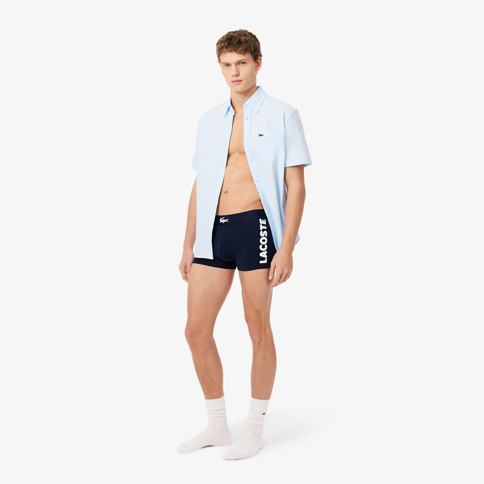 Lacoste Erkek Baskılı 3'lü Renkli Boxer görsel 6