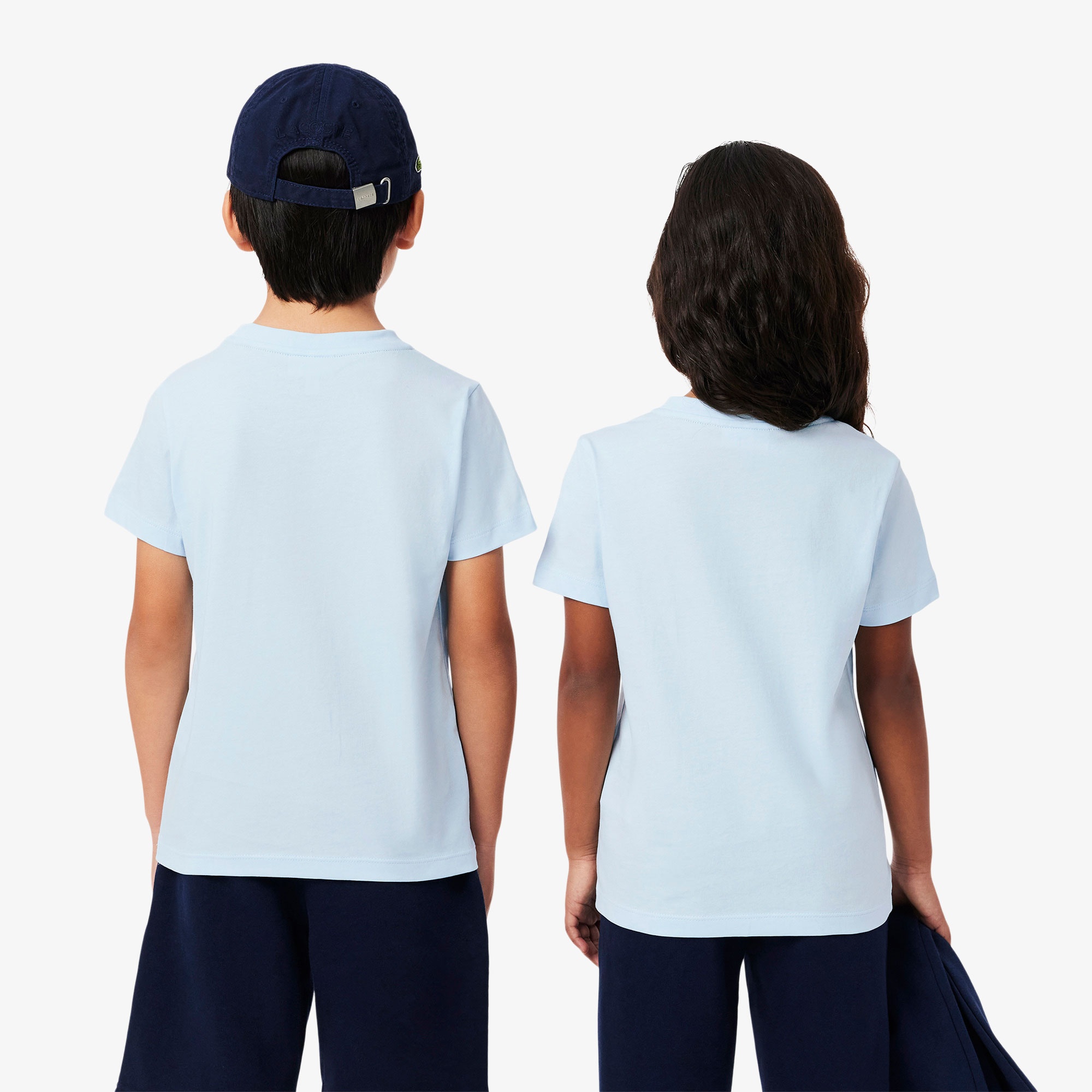 Lacoste Çocuk Bisiklet Yaka Açık Mavi T-Shirt