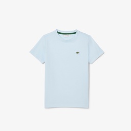 Lacoste Çocuk Bisiklet Yaka Açık Mavi T-Shirt Mavi