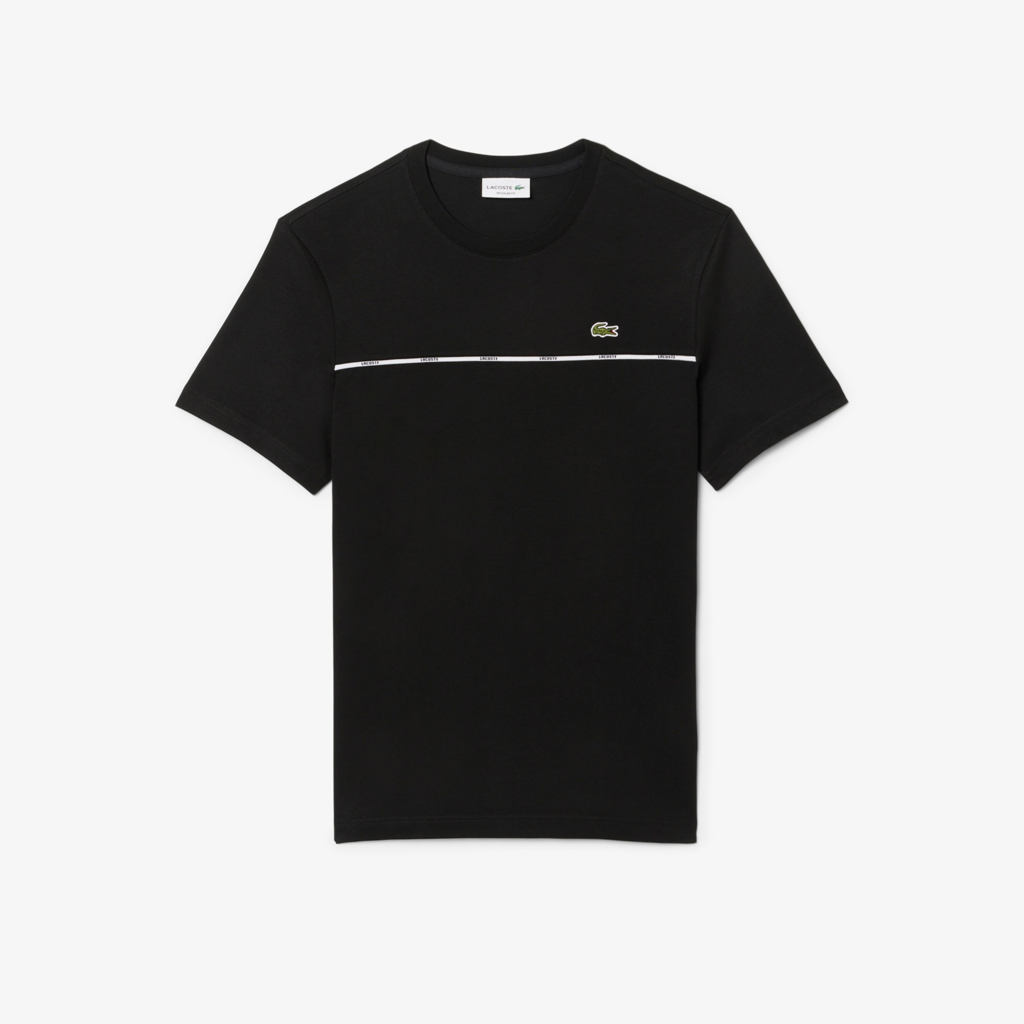 Lacoste Erkek Regular Fit Bisiklet Yaka Baskılı Siyah T-Shirt
