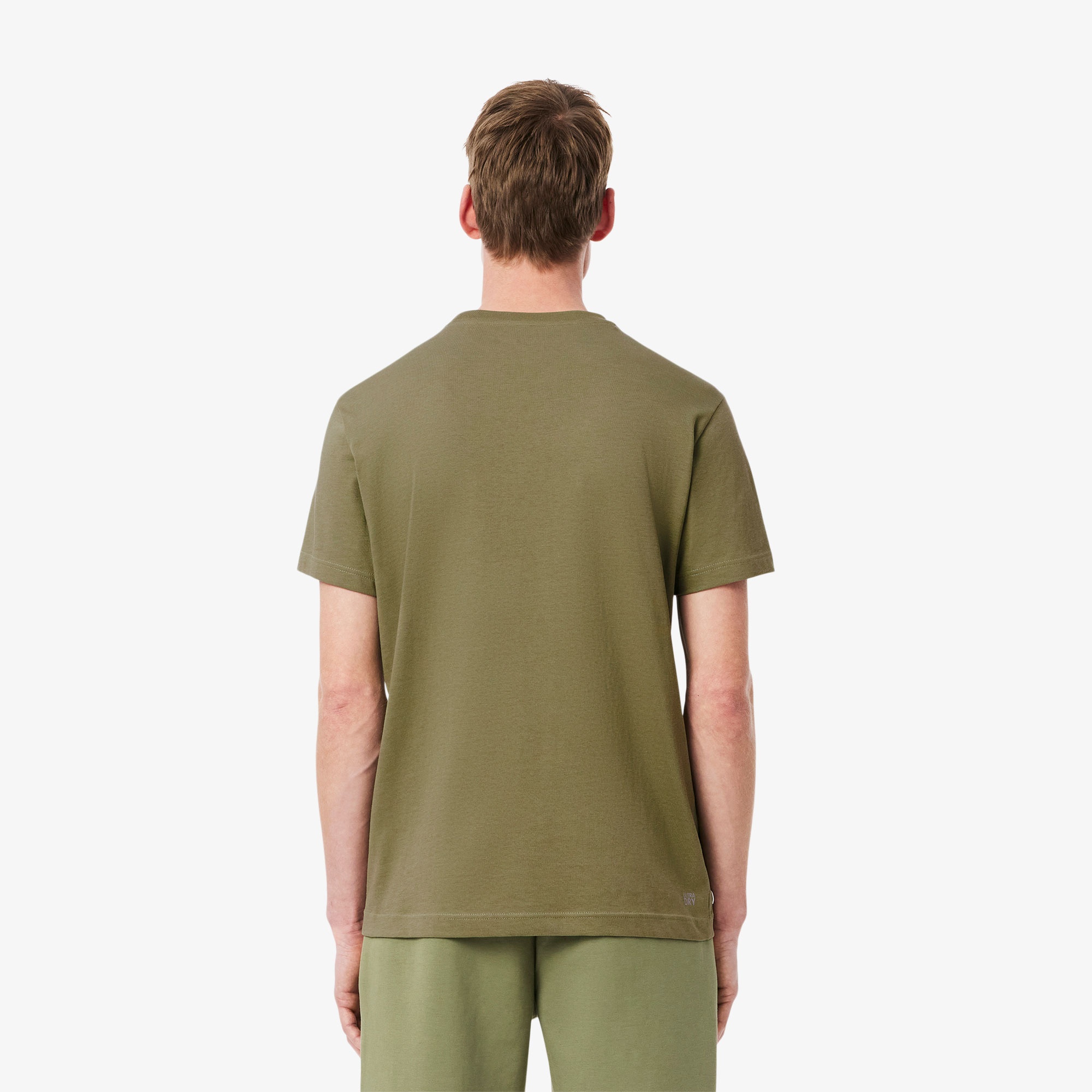 Lacoste Erkek Regular Fit Bisiklet Yaka Baskılı Haki T-Shirt