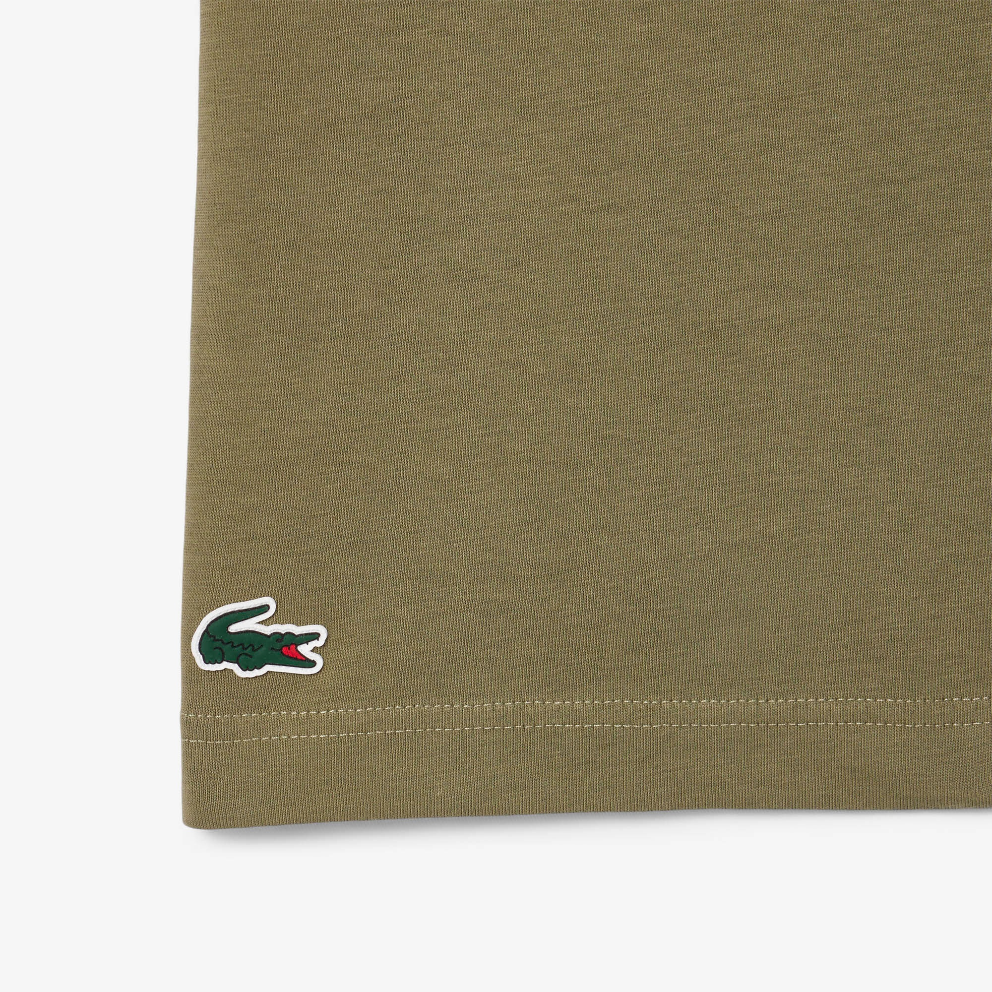 Lacoste Erkek Regular Fit Bisiklet Yaka Baskılı Haki T-Shirt