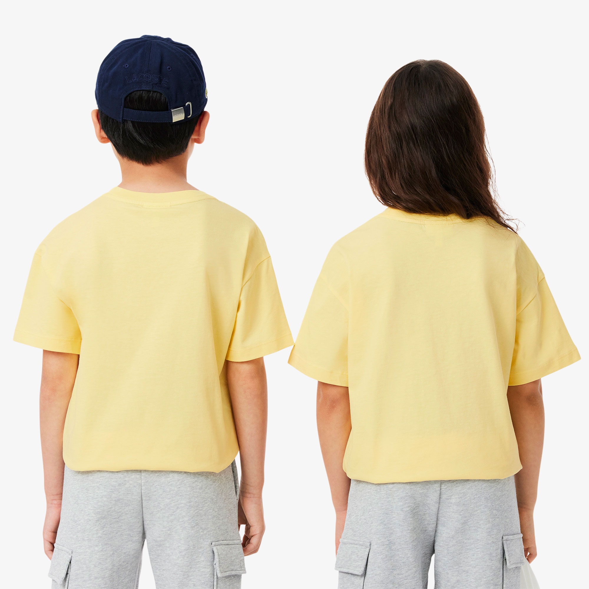 Lacoste Çocuk Bisiklet Yaka Baskılı Sarı T-Shirt