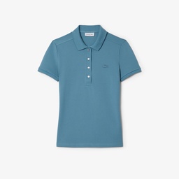 Lacoste L.12.D Kadın Slim Fit Mavi Polo Mavi