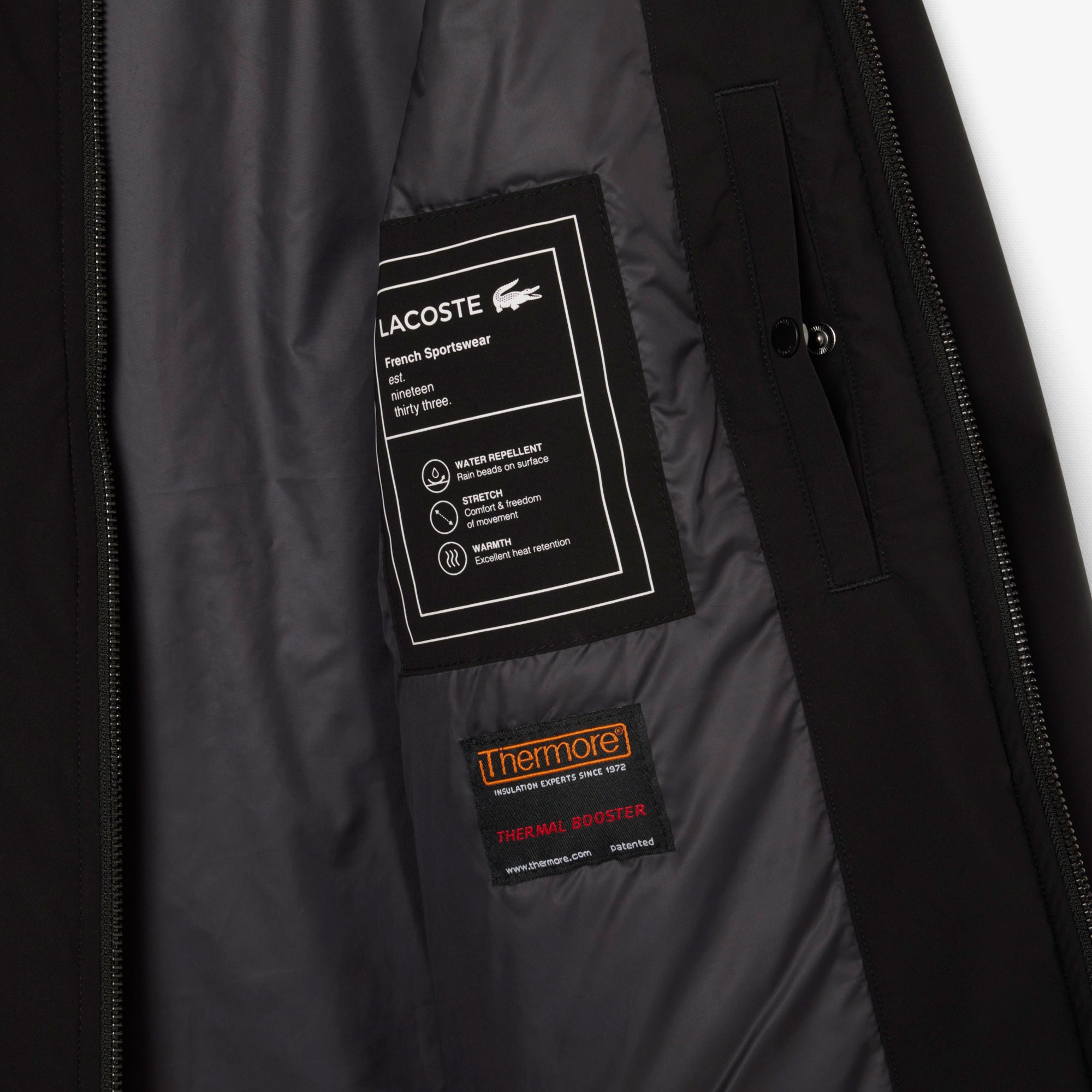 Lacoste Erkek Hakim Yaka Siyah Bomber Ceket