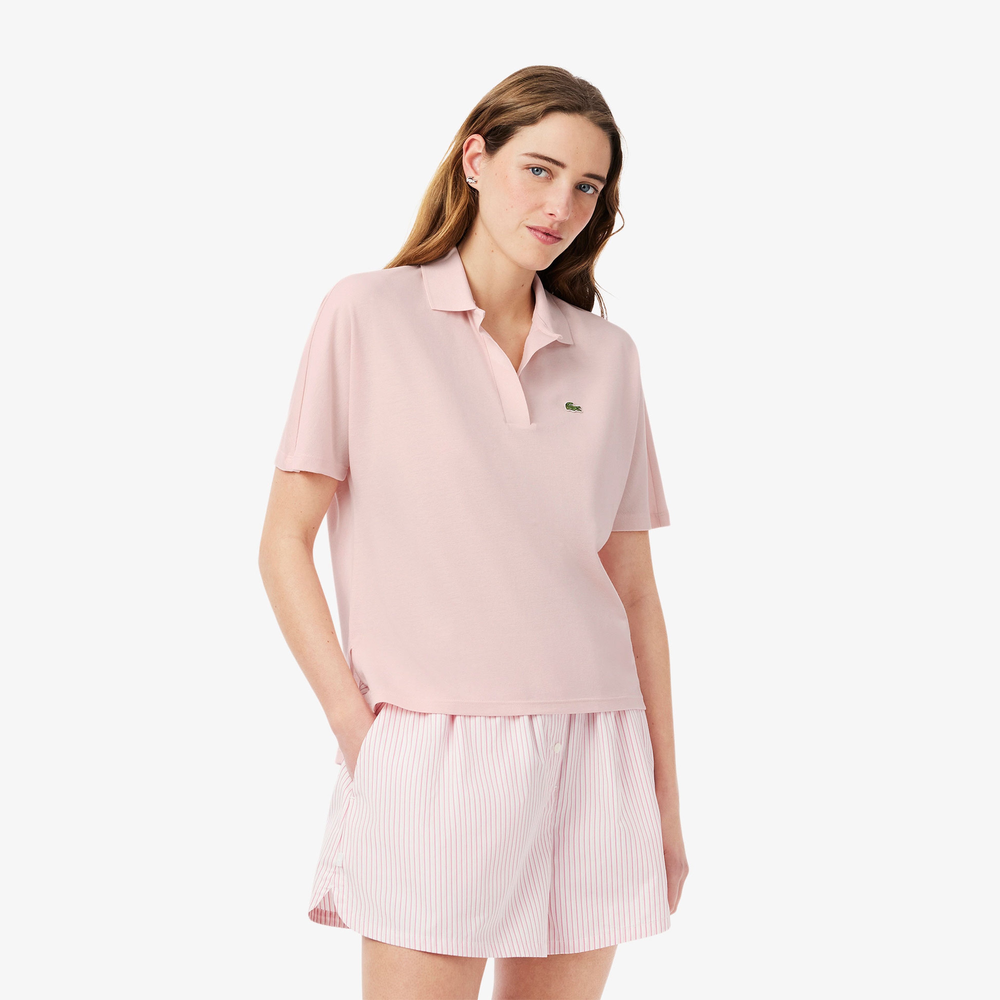 Kadın Relaxed Fit Pembe Polo