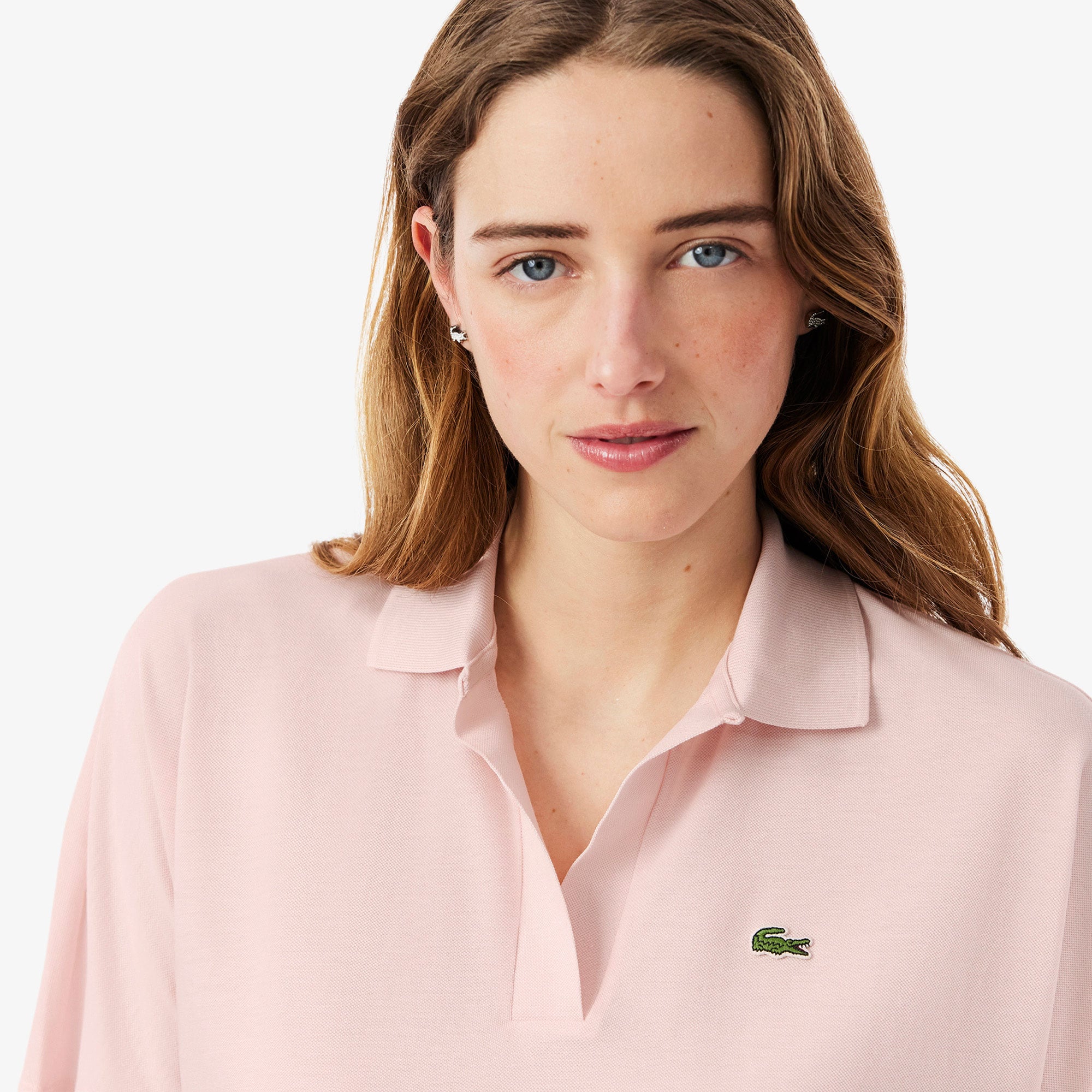 Lacoste Kadın Relaxed Fit Pembe Polo görsel 2