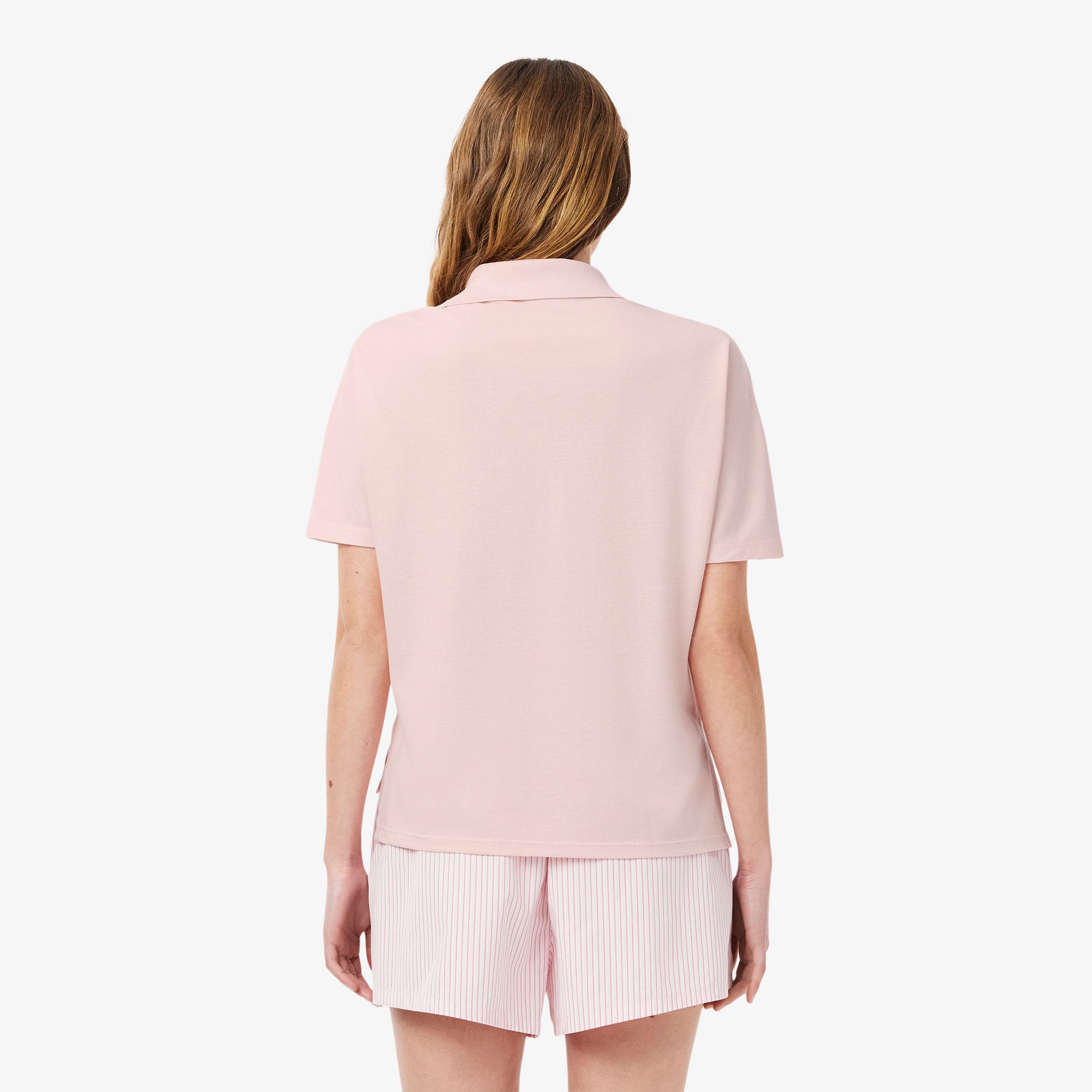 Lacoste Kadın Relaxed Fit Pembe Polo görsel 3