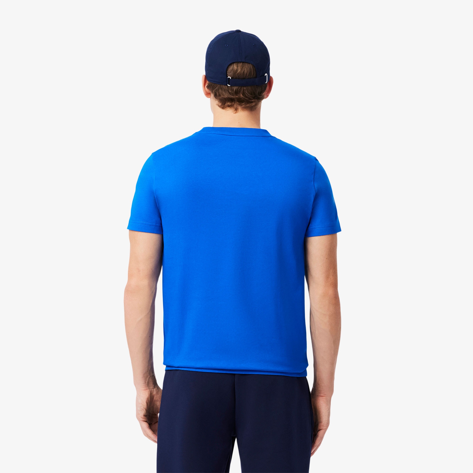 Lacoste Tennis x Novak Djokovic Erkek Regular Fit Bisiklet Yaka Baskılı Lacivert T-Shirt & Şapka Seti