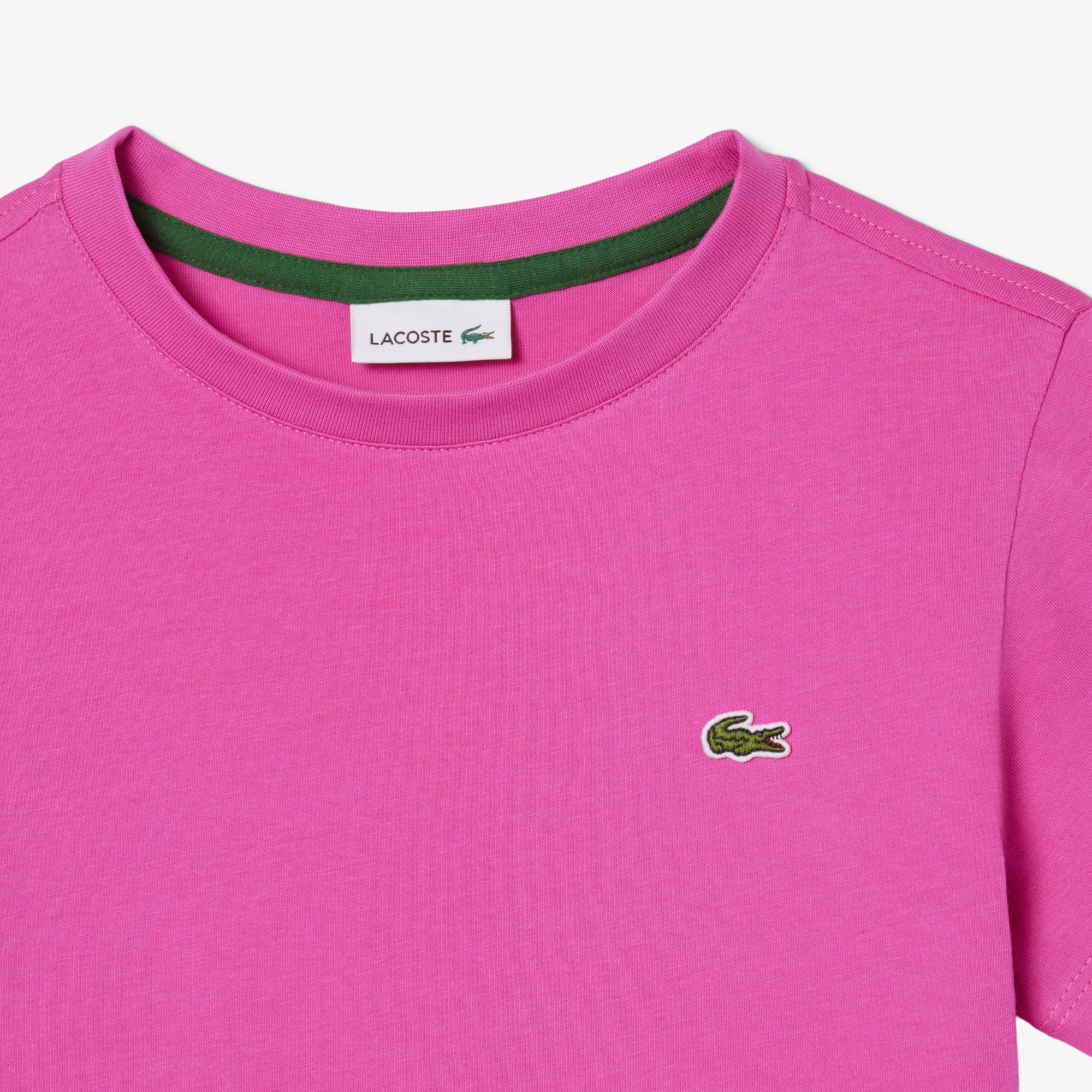 Lacoste Çocuk Bisiklet Yaka Pembe T-Shirt görsel 7