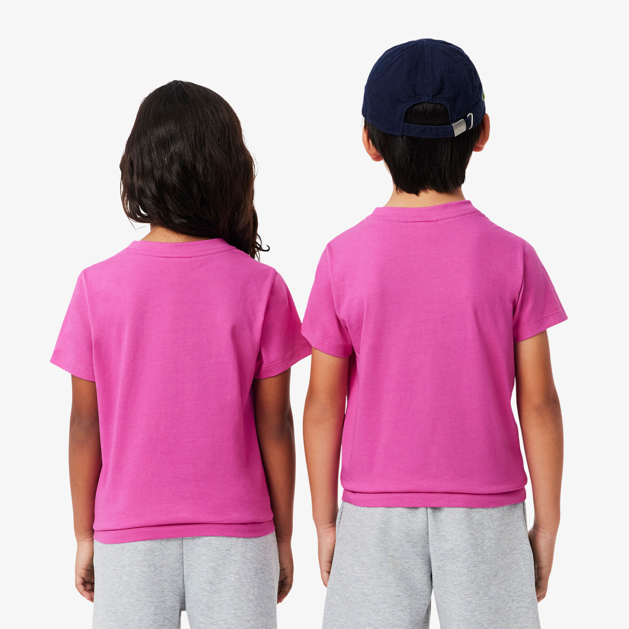 Lacoste Çocuk Bisiklet Yaka Pembe T-Shirt görsel 3