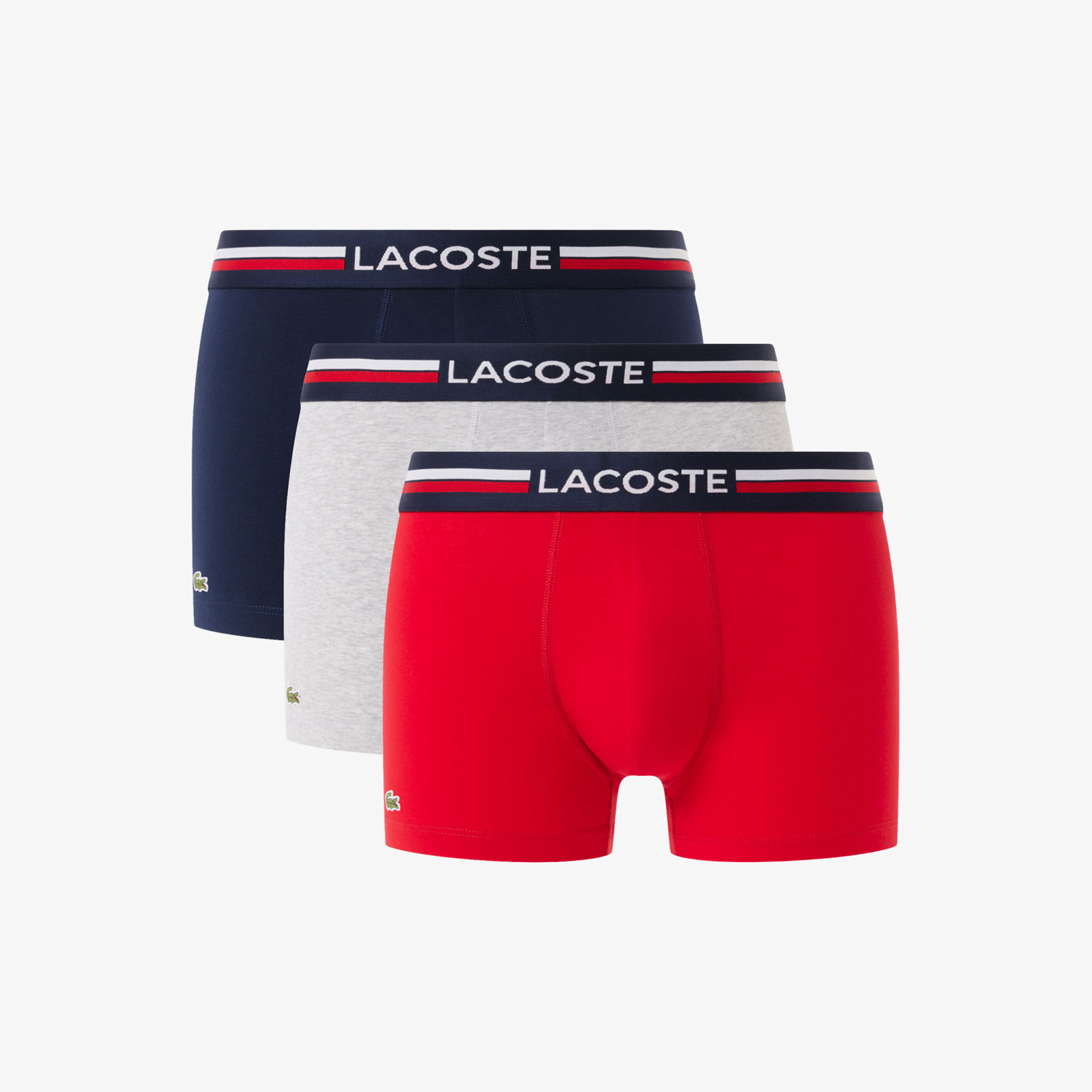 Lacoste Erkek 3'lü Renkli Boxer görsel 5