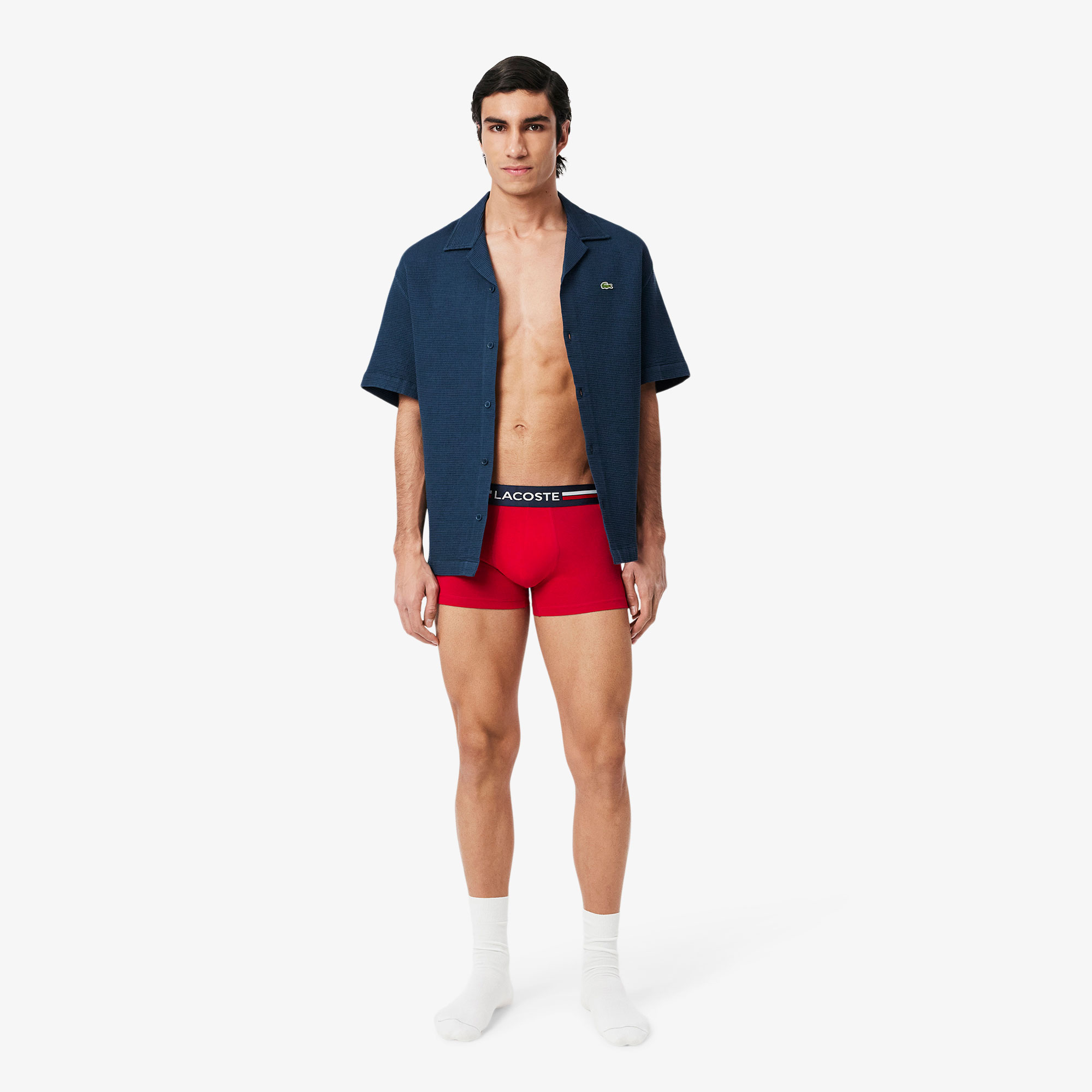 Lacoste Erkek 3'lü Renkli Boxer görsel 6