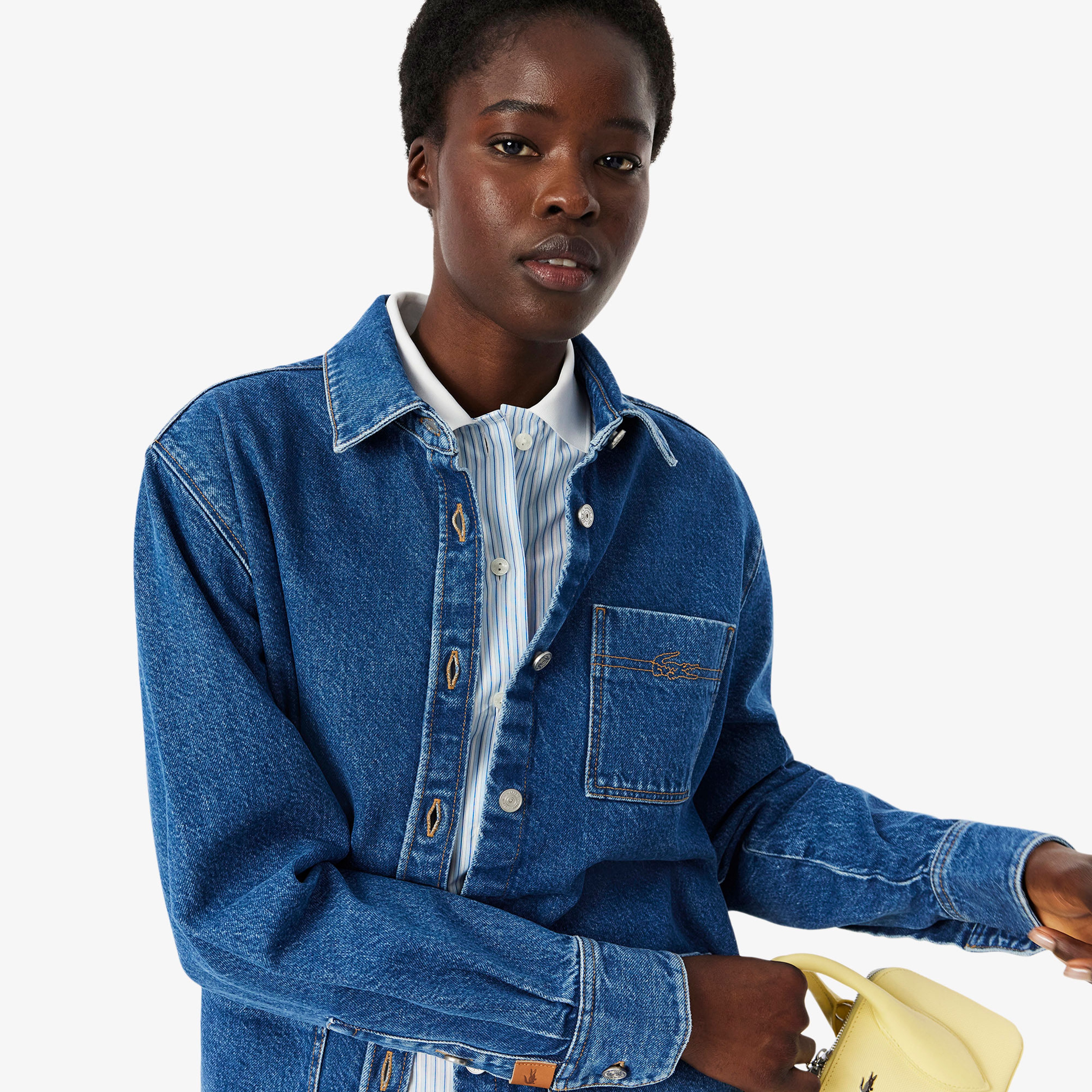 Kadın Relaxed Fit Denim Lacivert Ceket