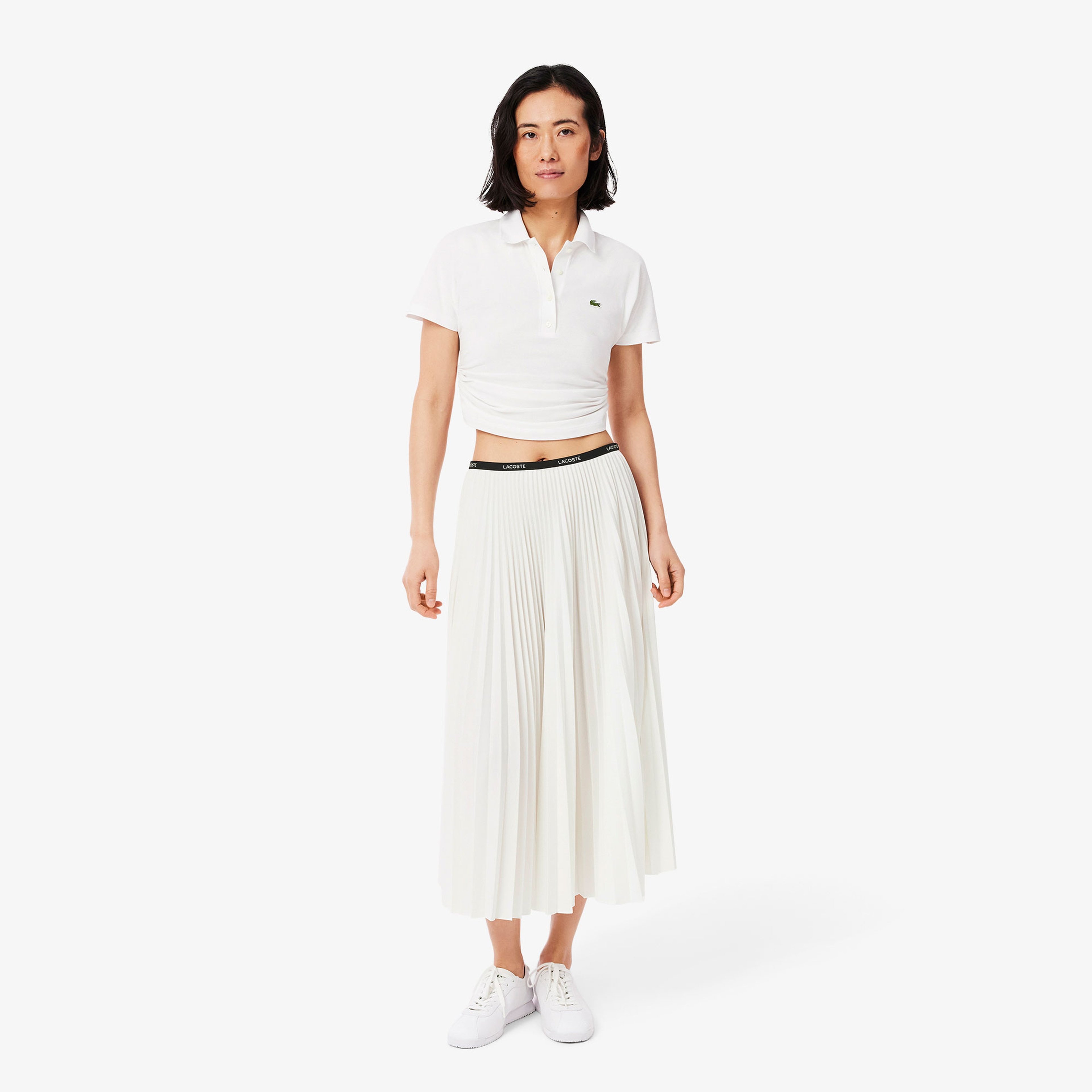 Kadın Pileli Beyaz Etek