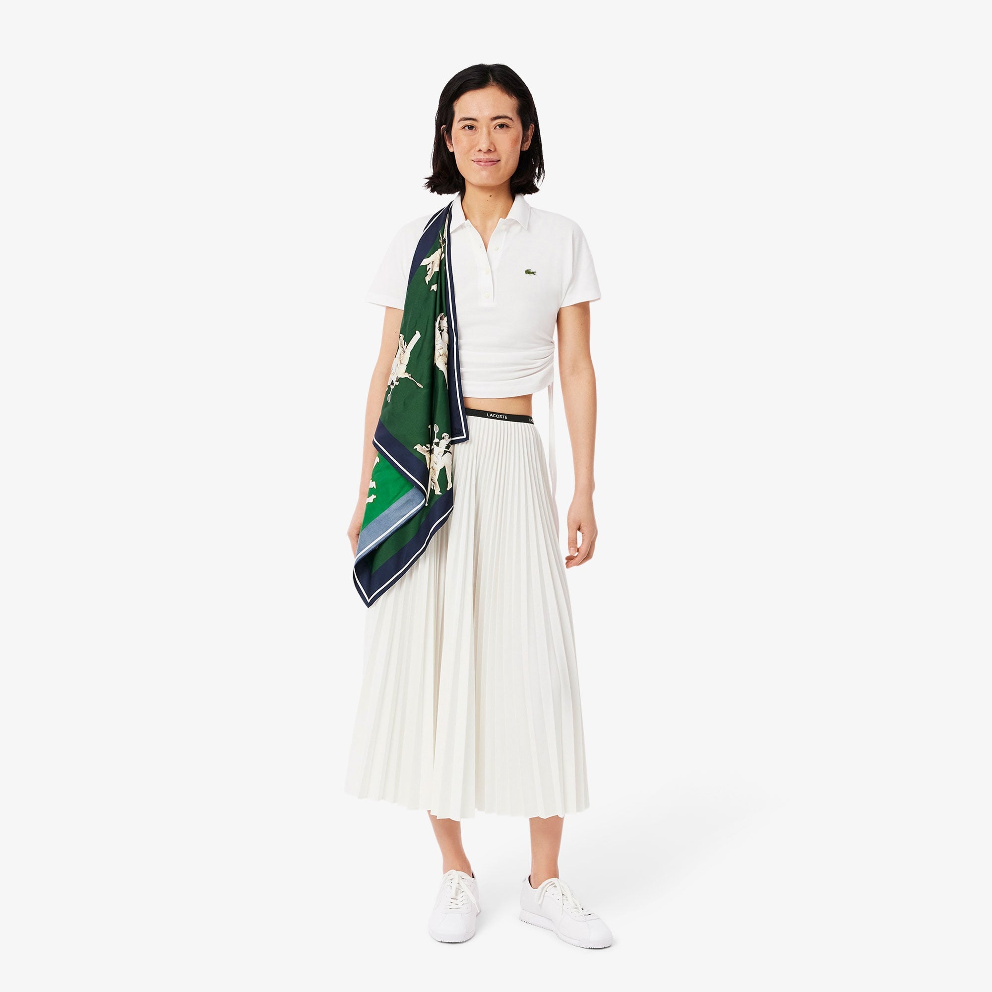 Kadın Pileli Beyaz Etek