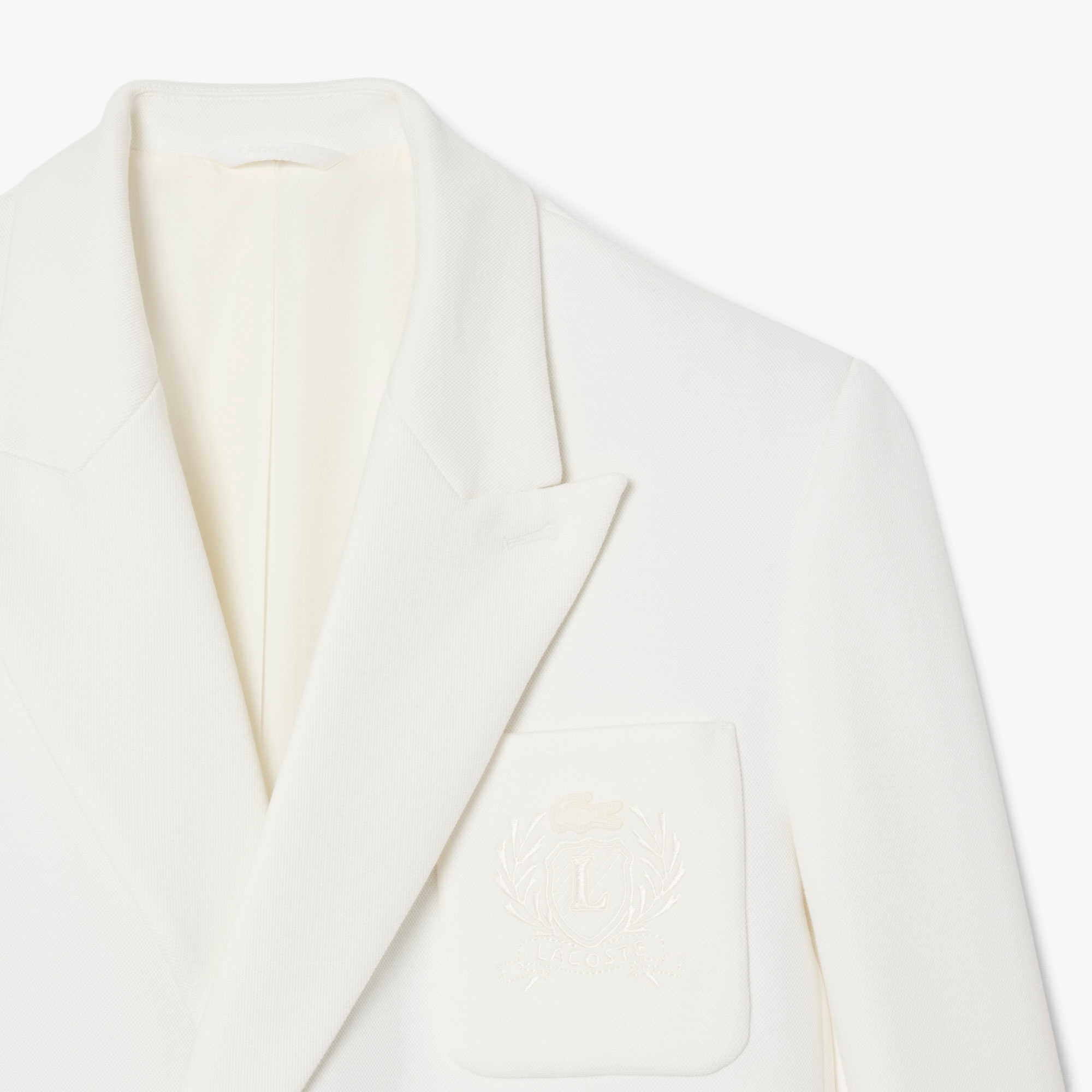 Lacoste Erkek Classic Fit Beyaz Ceket