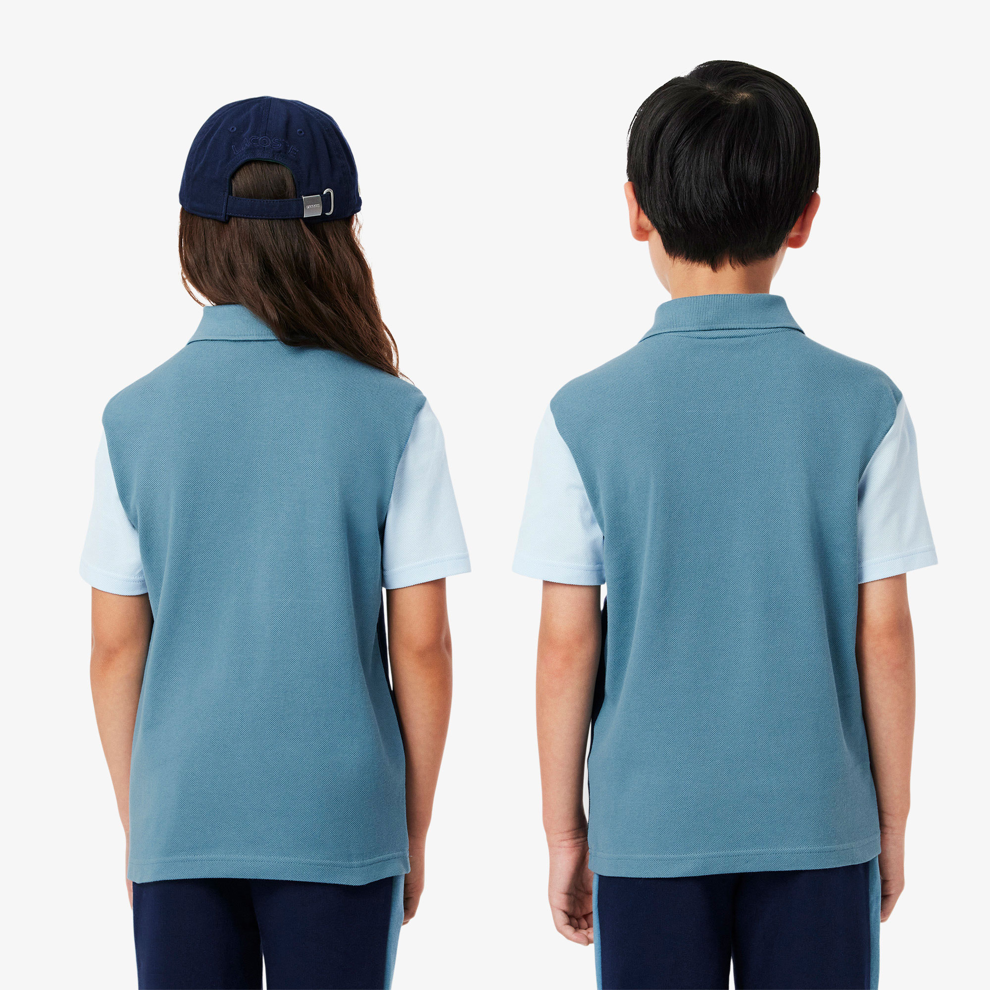 Lacoste Çocuk Renk Bloklu Lacivert Polo görsel 3