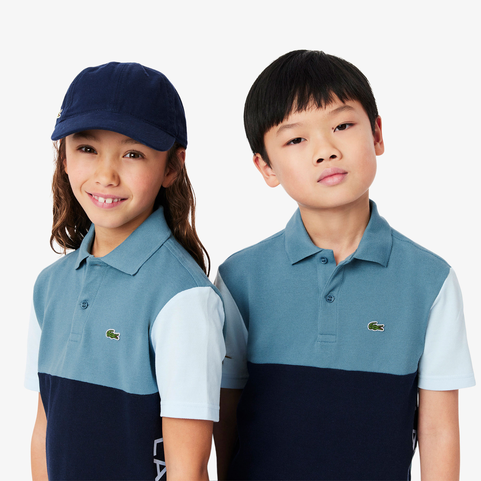 Lacoste Çocuk Renk Bloklu Lacivert Polo görsel 2