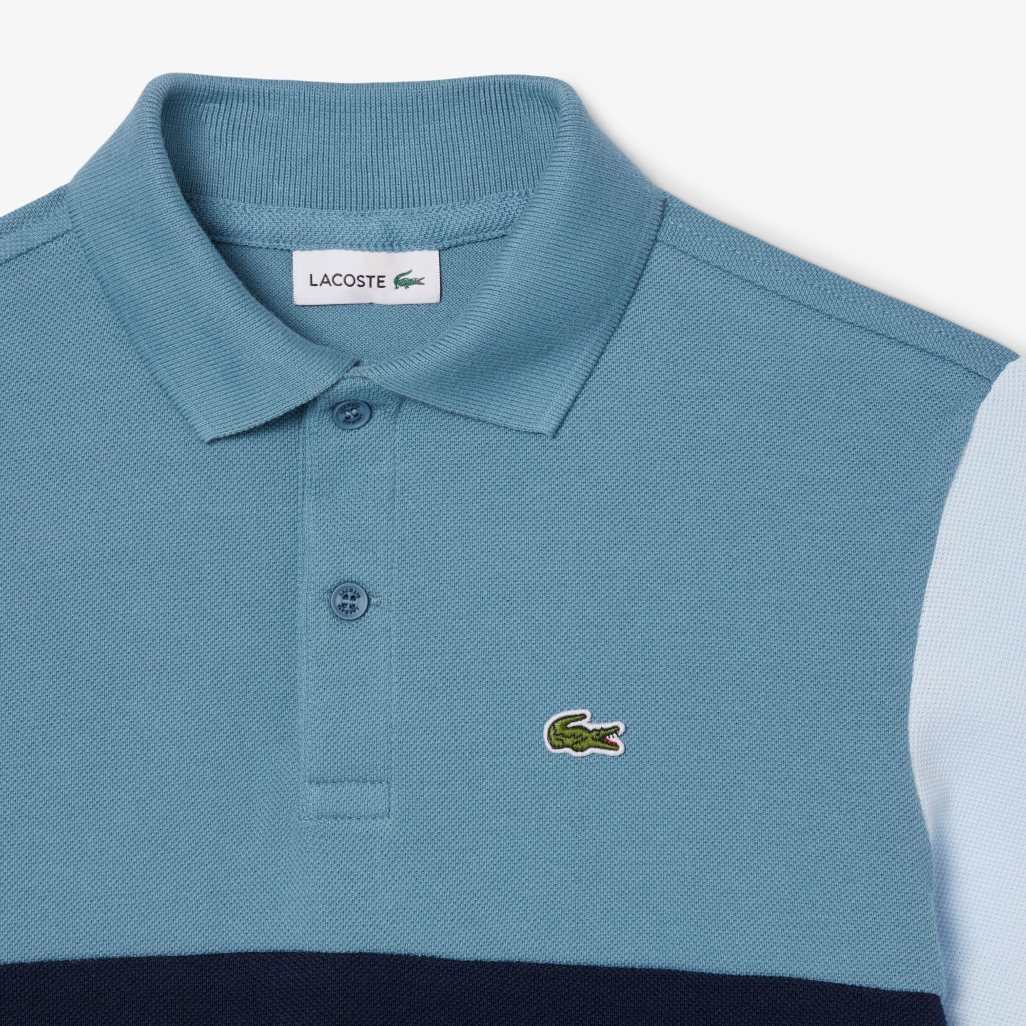 Lacoste Çocuk Renk Bloklu Lacivert Polo görsel 7