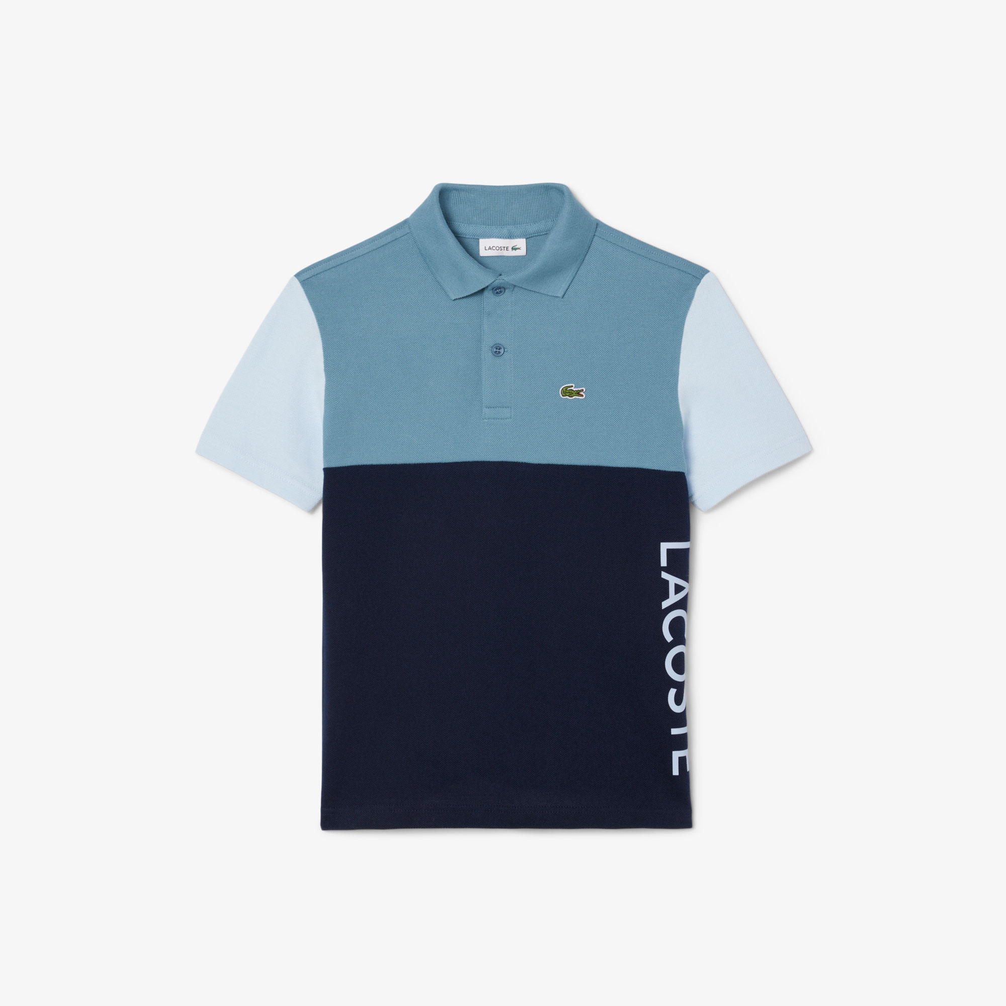 Lacoste Çocuk Renk Bloklu Lacivert Polo görsel 4
