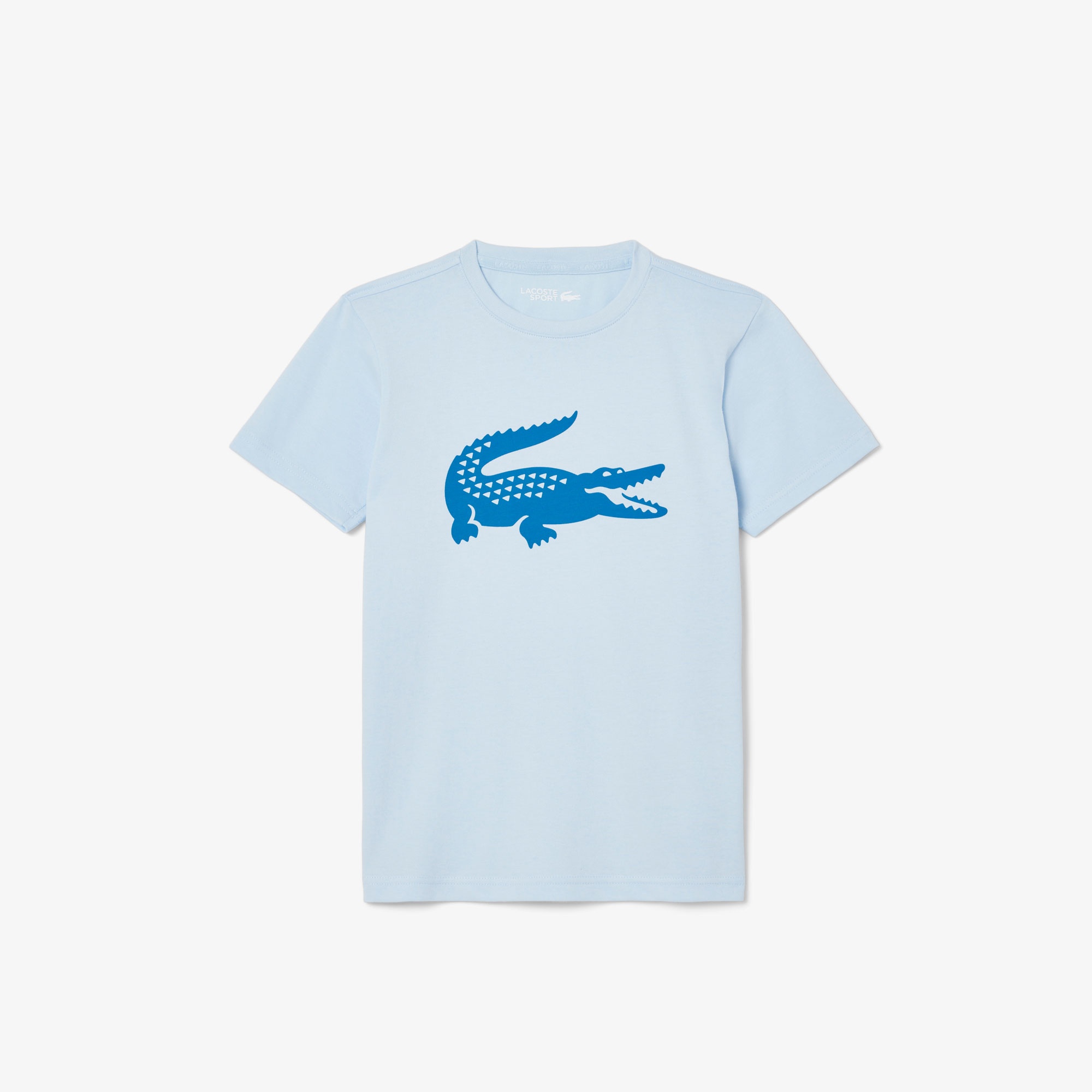 Lacoste Erkek Çocuk Bisiklet Yaka Baskılı Mavi T-Shirt