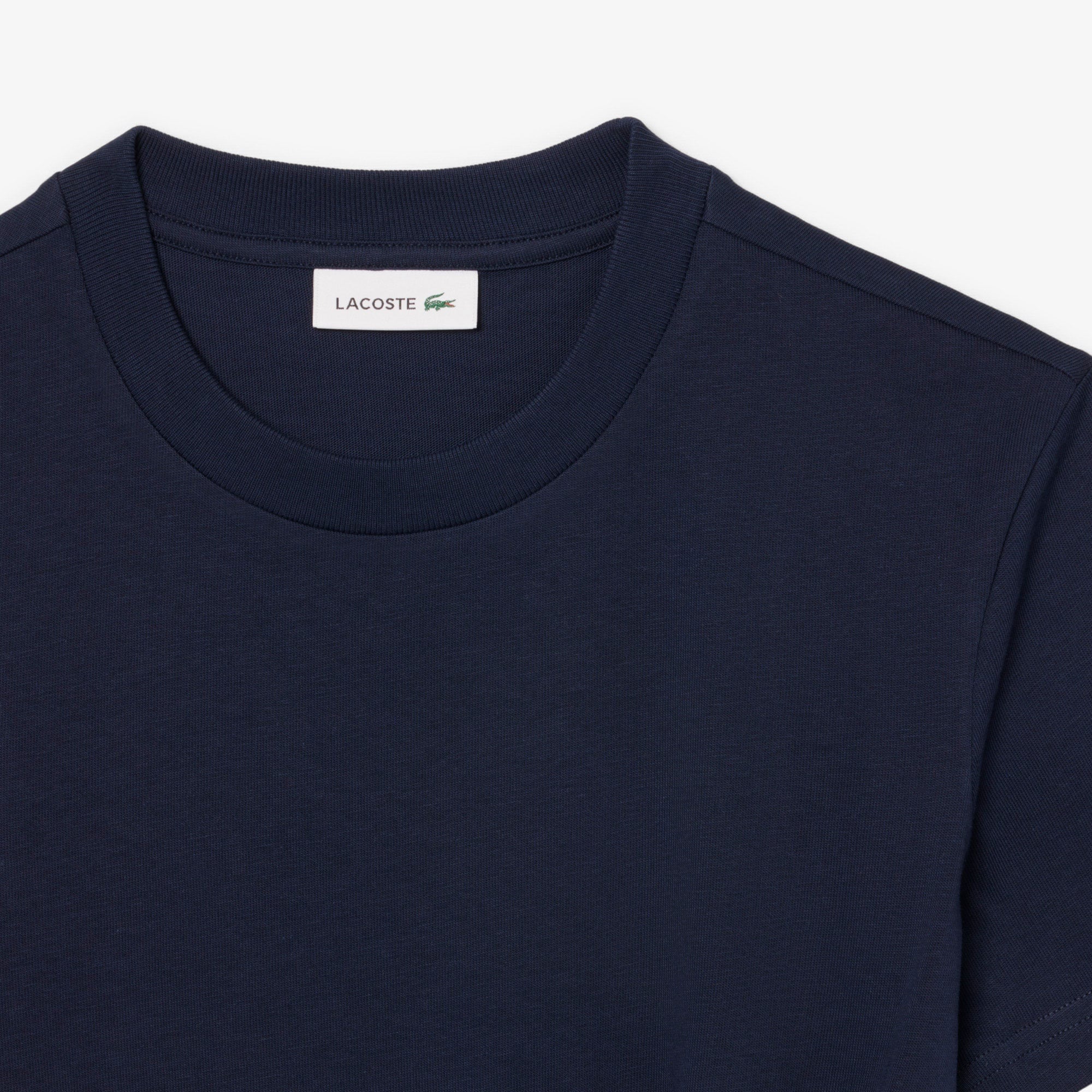 Lacoste Kadın Regular Fit Kısa Kollu Bisiklet Yaka Lacivert Elbise