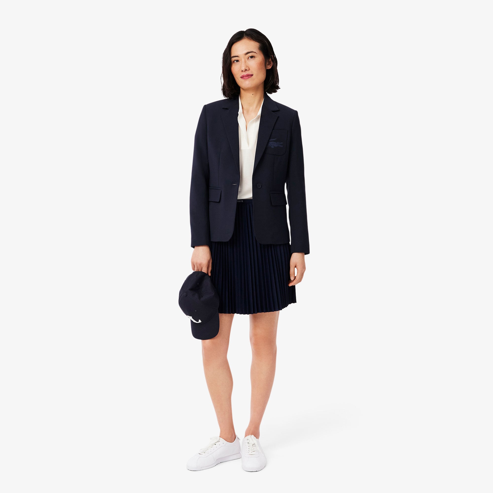 Lacoste Kadın Relaxed Fit Krem Polo görsel 5