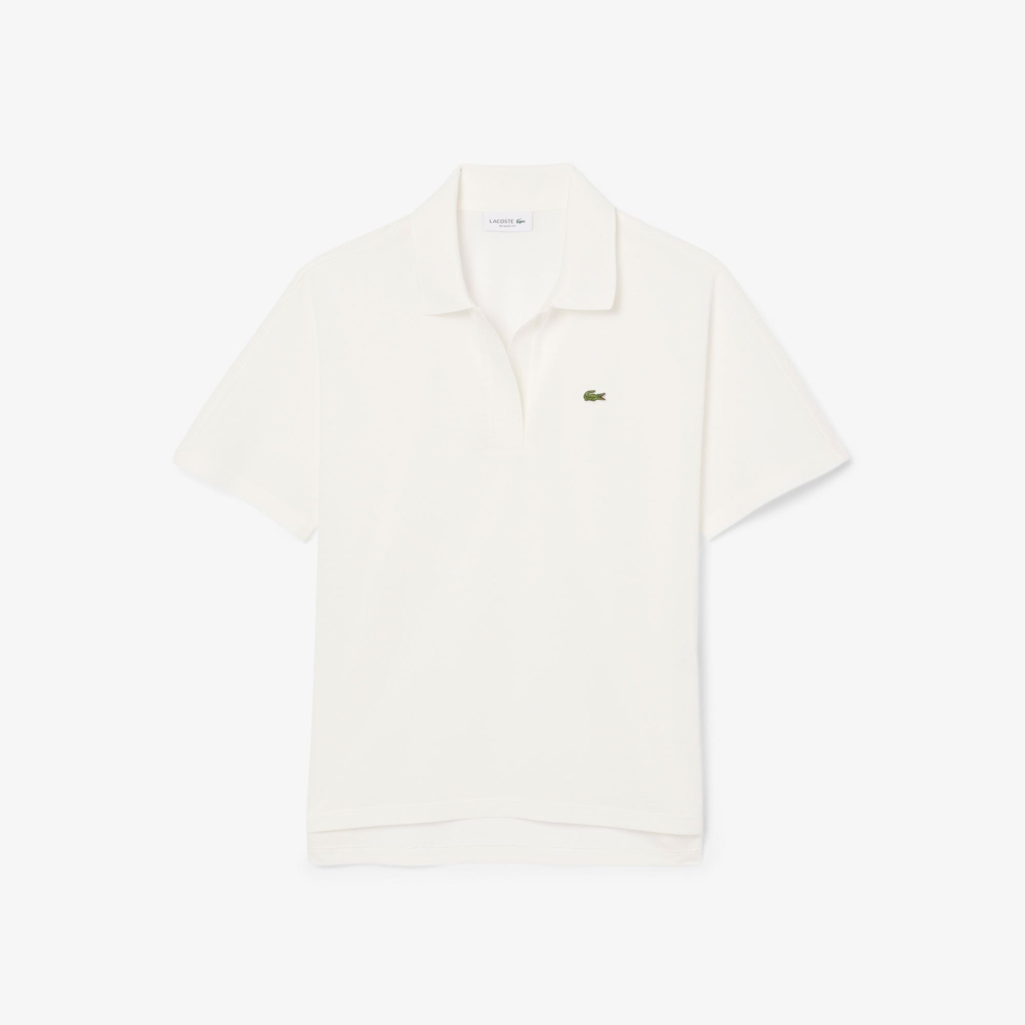 Lacoste Kadın Relaxed Fit Krem Polo görsel 4