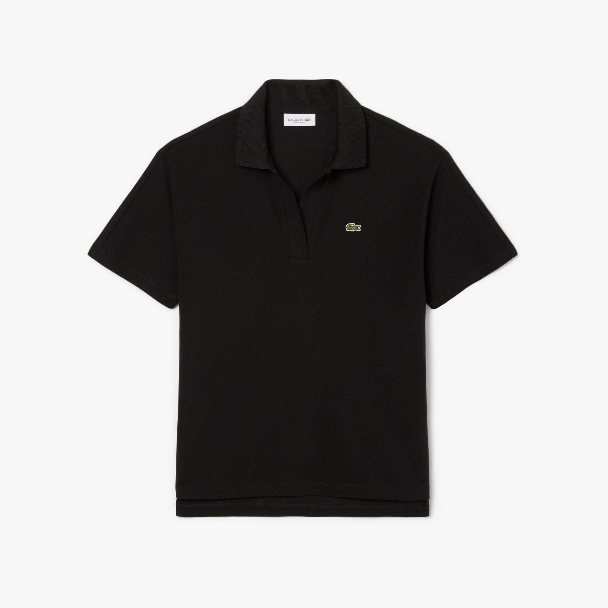 Lacoste Kadın Relaxed Fit Siyah Polo görsel 4