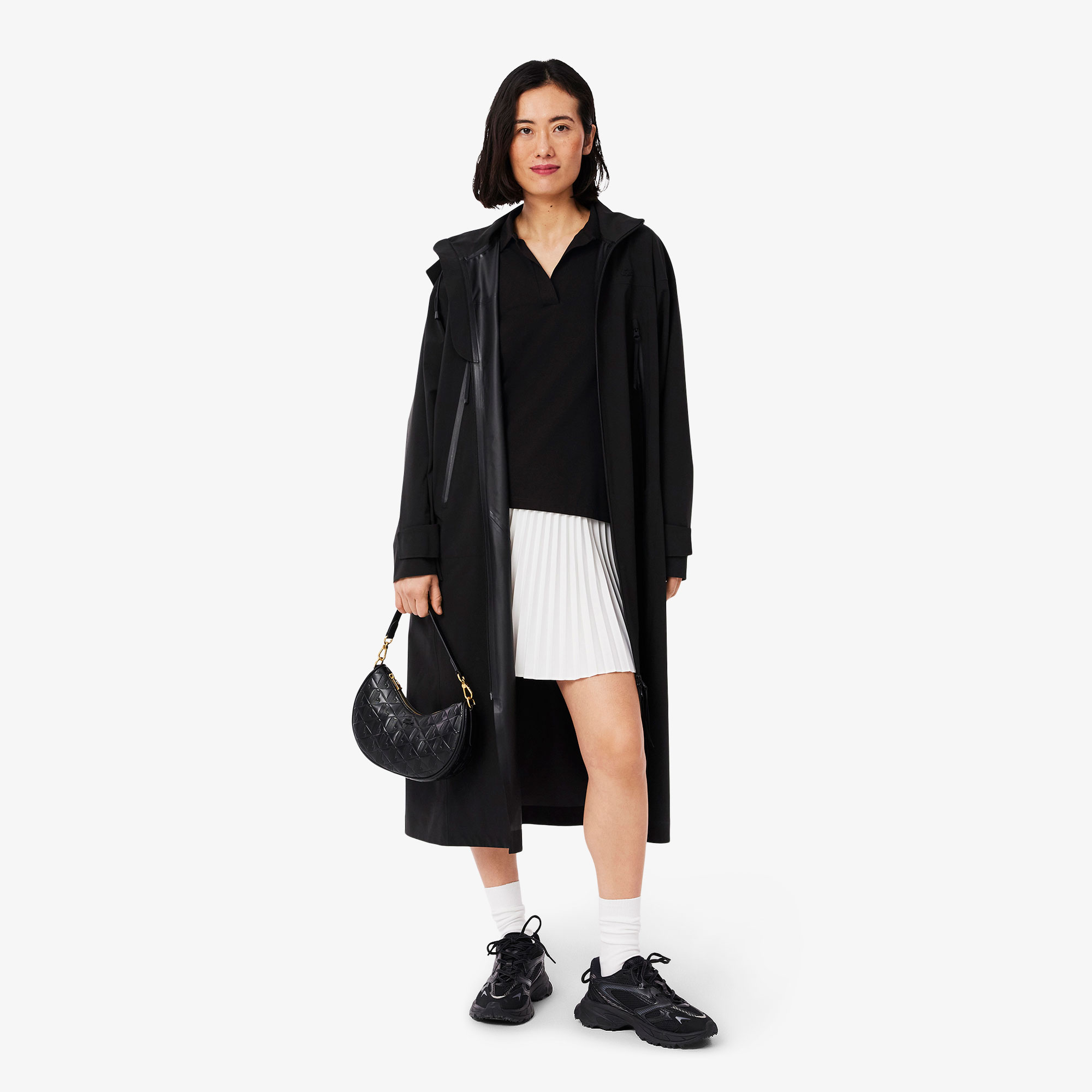 Lacoste Kadın Relaxed Fit Siyah Polo görsel 5