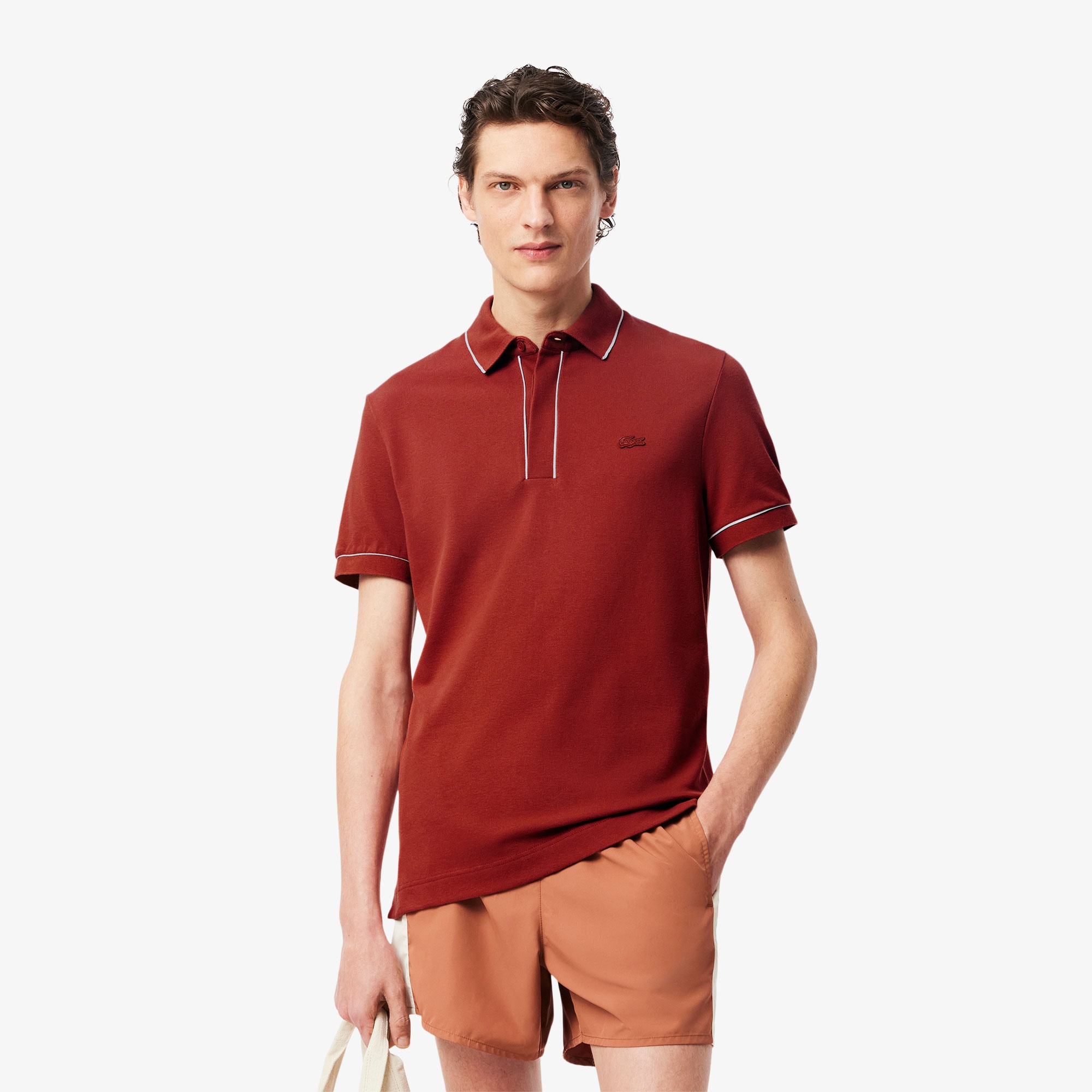 Lacoste Paris Erkek Regular Fit Organik Pamuk Kahverengi Polo