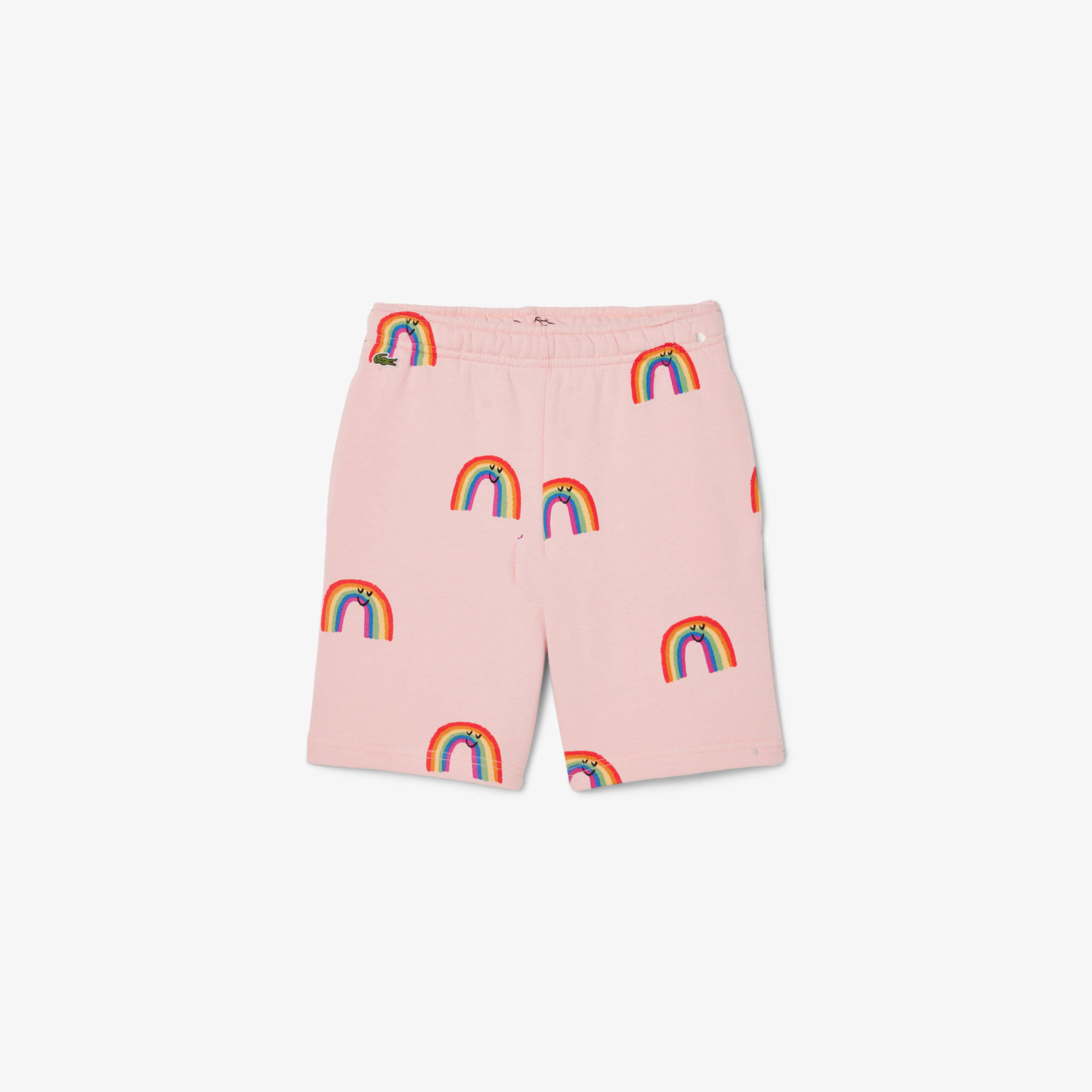 Lacoste Çocuk Desenli Pembe Şort görsel 4