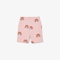 Çocuk Desenli Pembe Şort Pembe