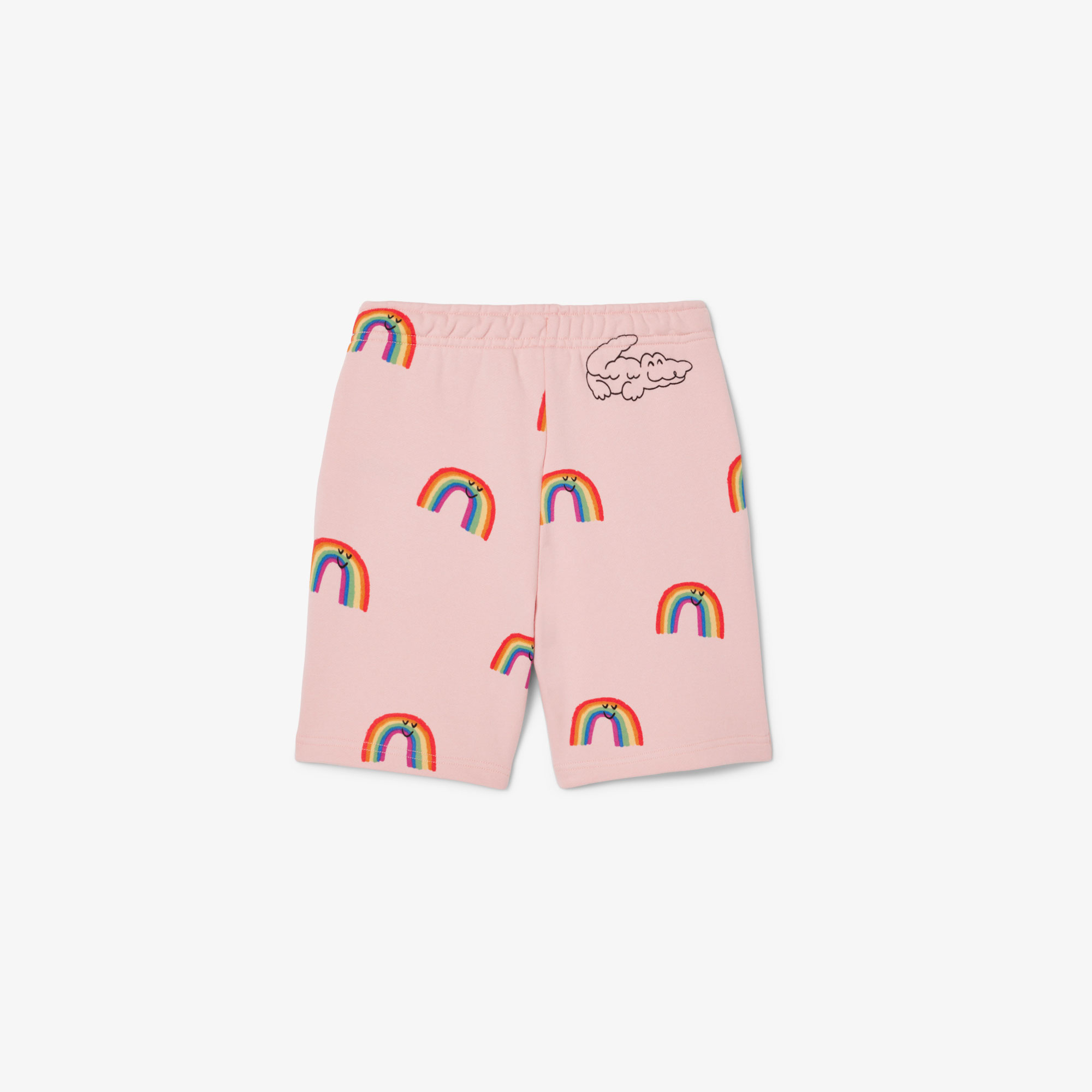 Lacoste Çocuk Desenli Pembe Şort görsel 5