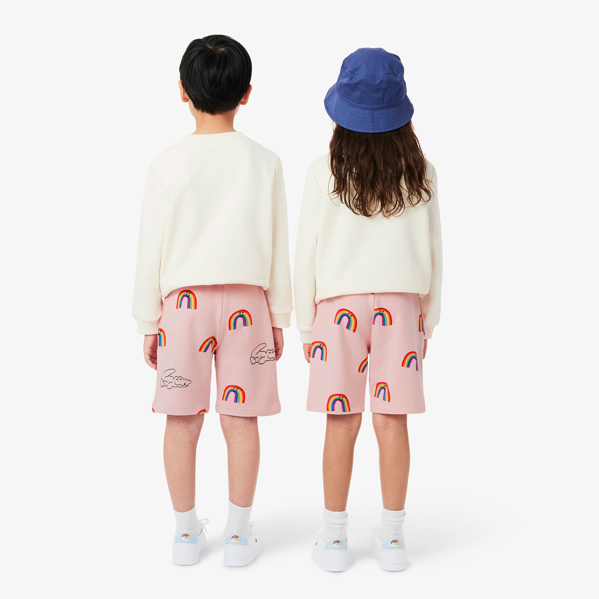 Lacoste Çocuk Desenli Pembe Şort görsel 3