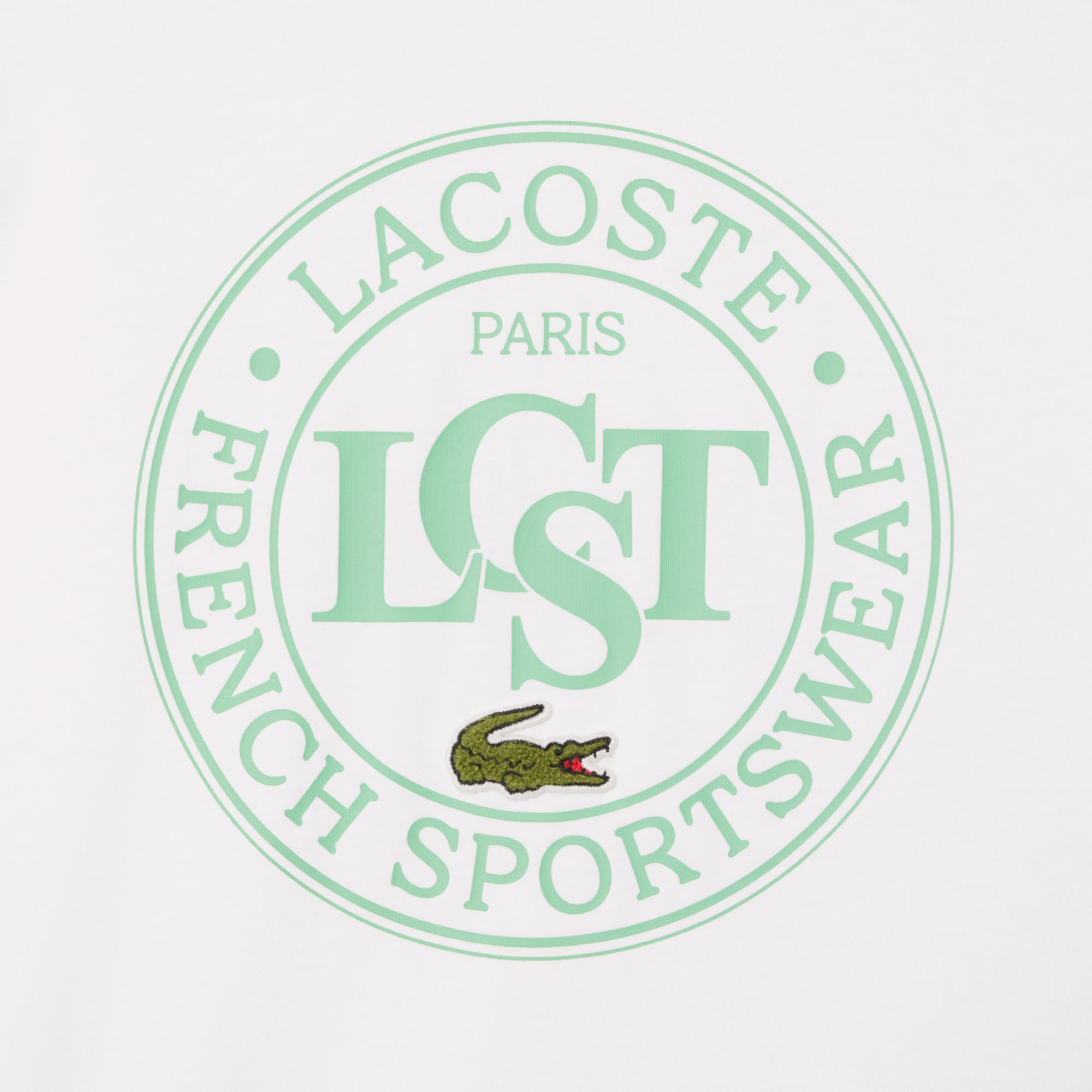 Lacoste Çocuk Bisiklet Yaka Baskılı Beyaz T-Shirt görsel 4