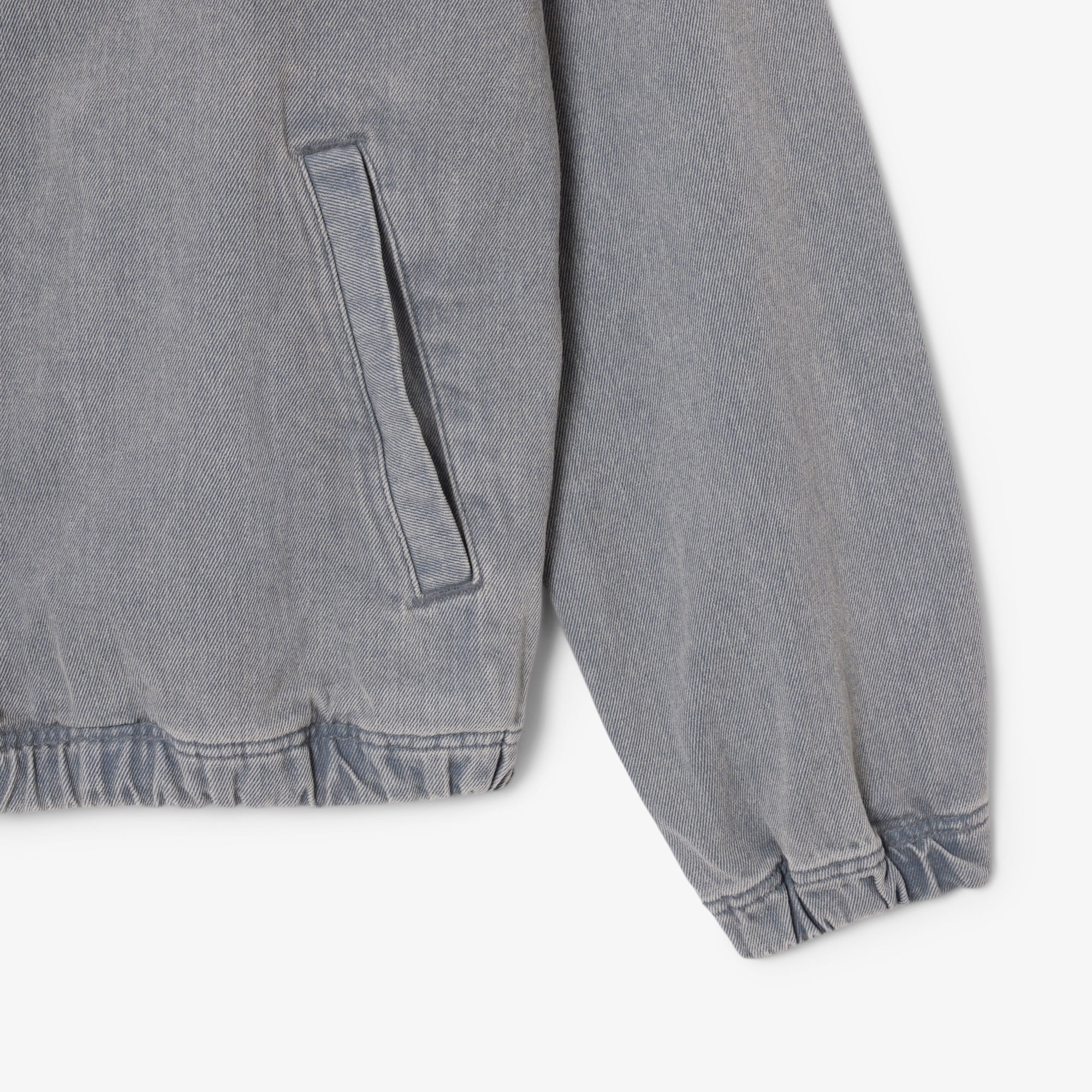 Lacoste Erkek Kapüşonlu Denim Gri Ceket