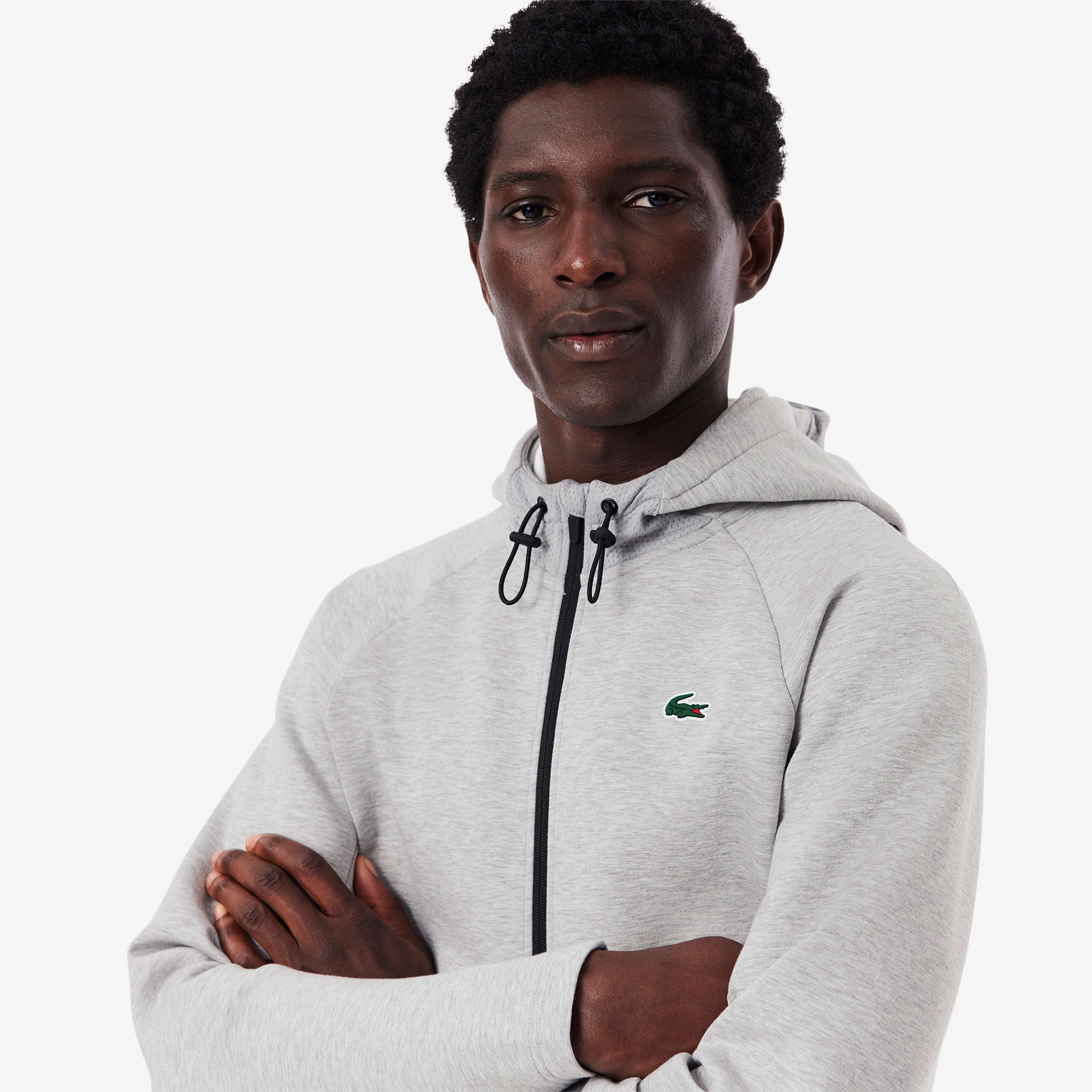 Lacoste Erkek Fermuarlı Gri Sweatshirt