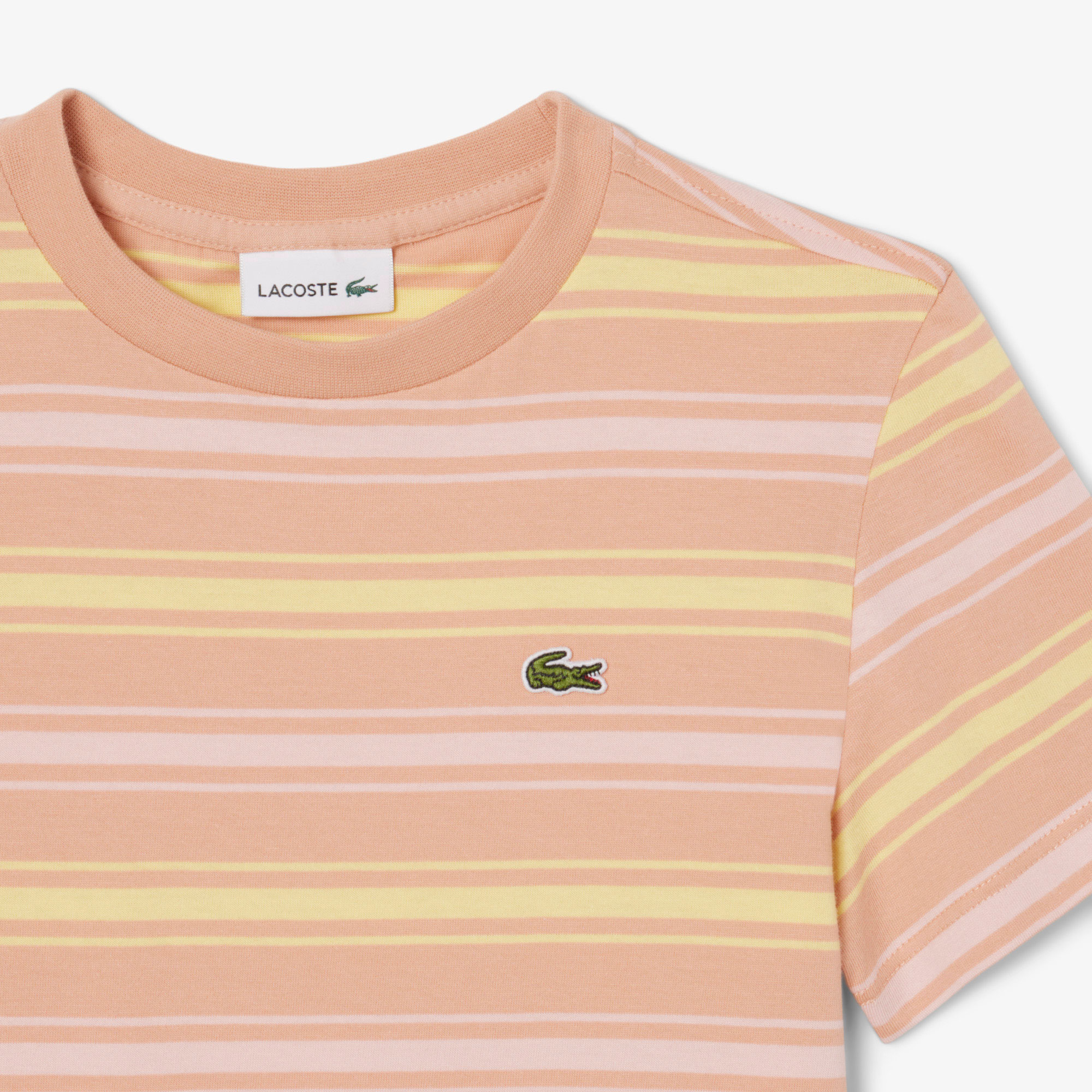 Lacoste Çocuk Bisiklet Yaka Çizgili Kahverengi T-Shirt görsel 7