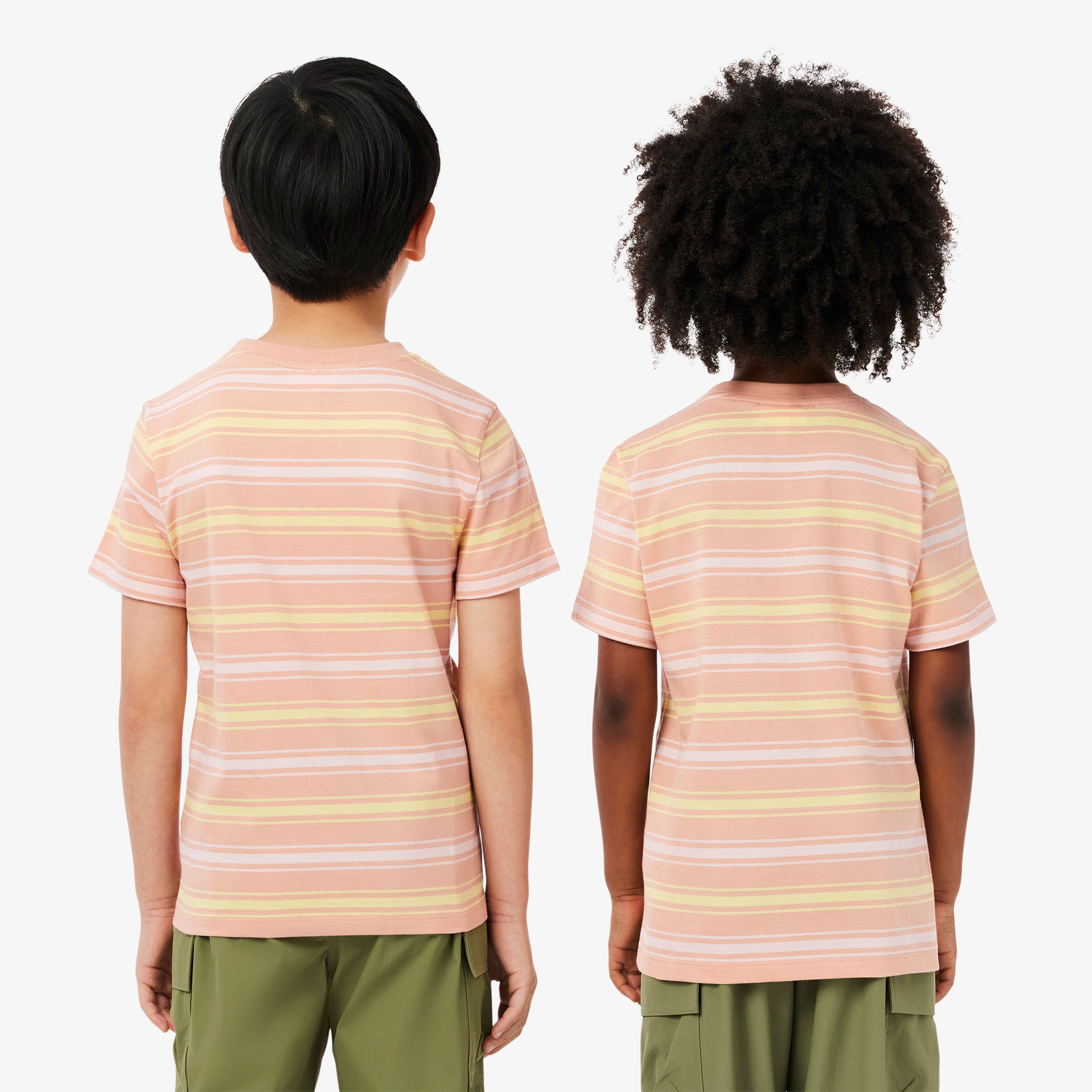 Çocuk Bisiklet Yaka Çizgili Kahverengi T-Shirt