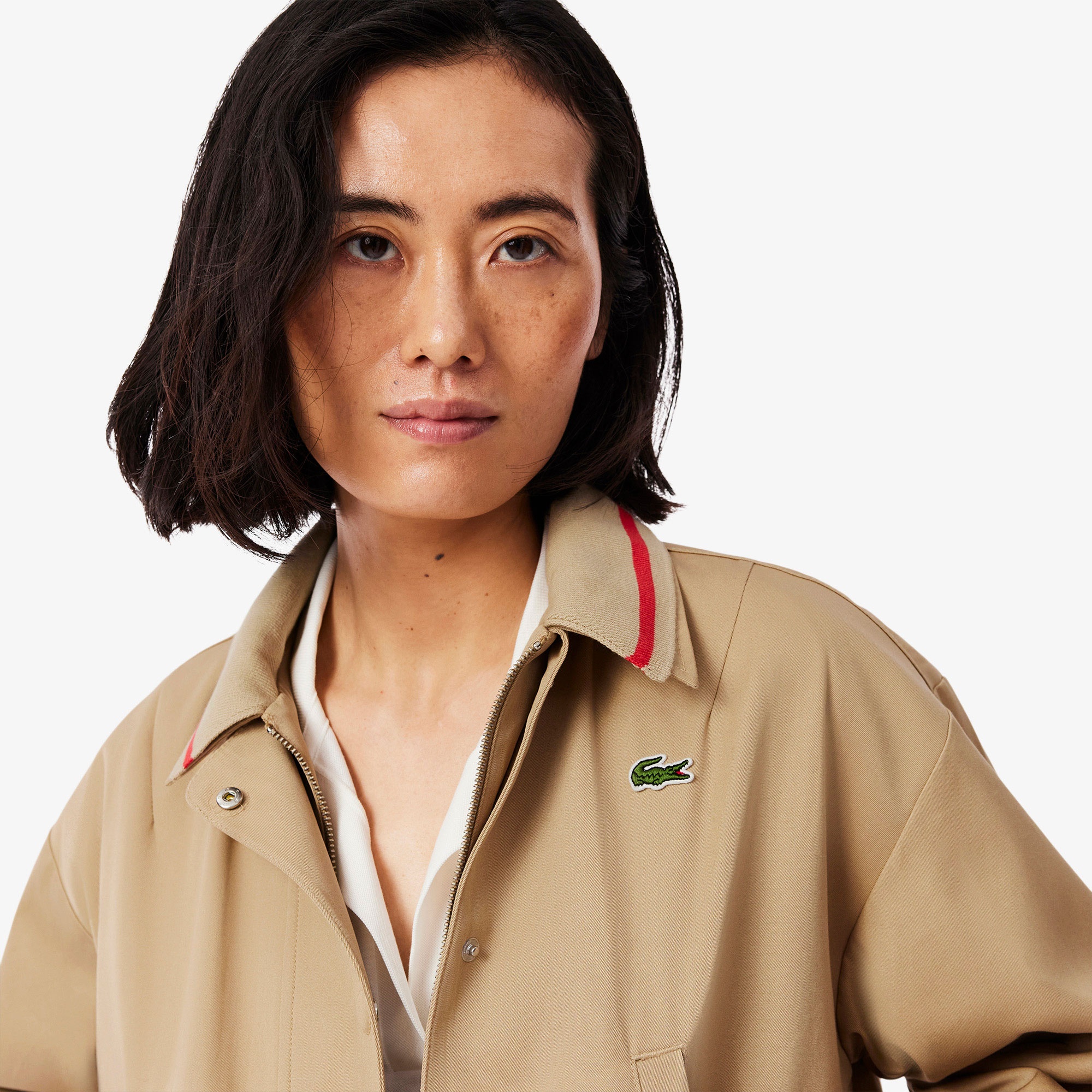 Lacoste Kadın Oversized Fit Bej Ceket