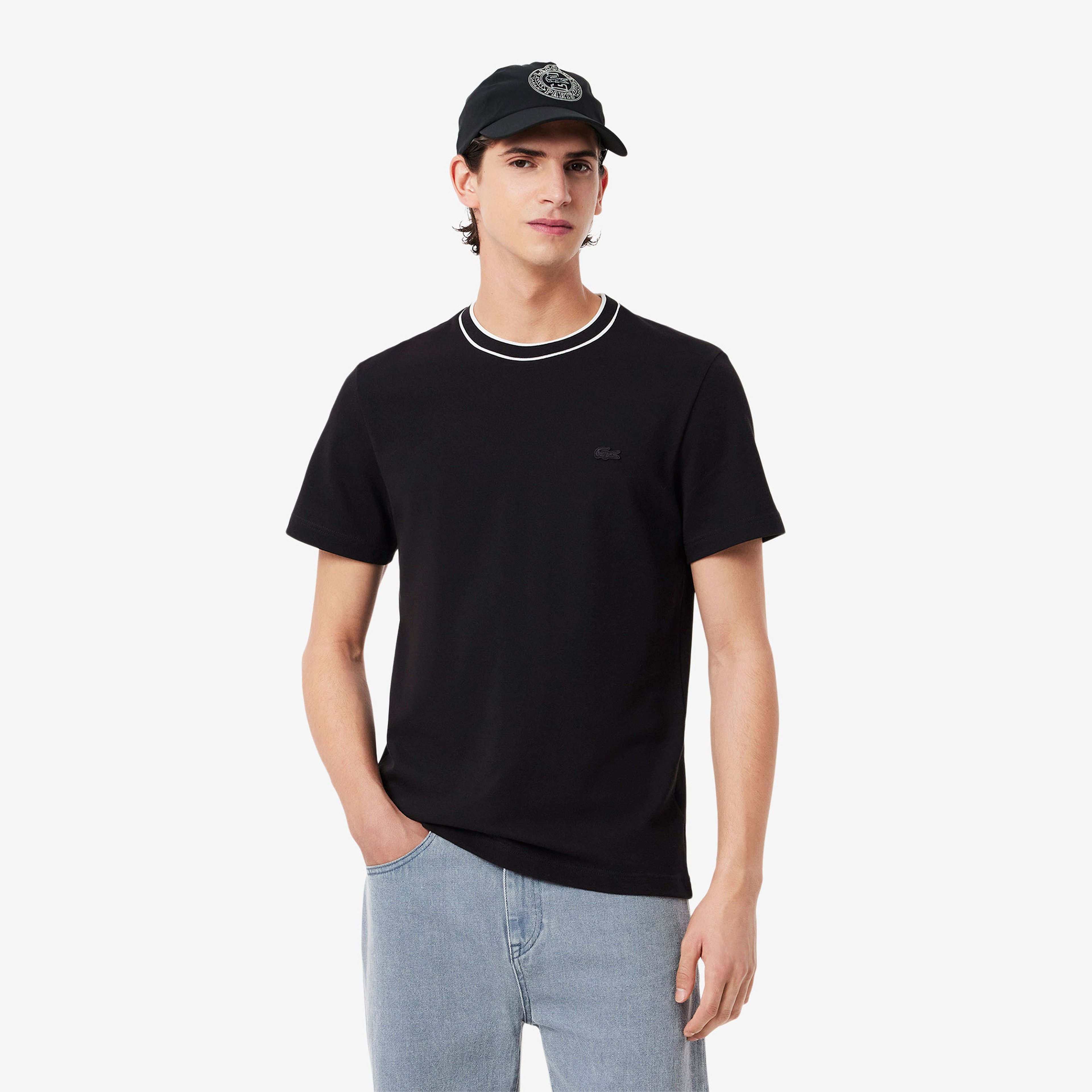 Erkek Regular Fit Bisiklet Yaka Siyah T-Shirt