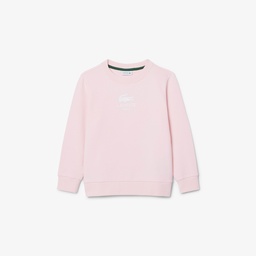 Çocuk Bisiklet Yaka Açık Pembe Sweatshirt Pembe