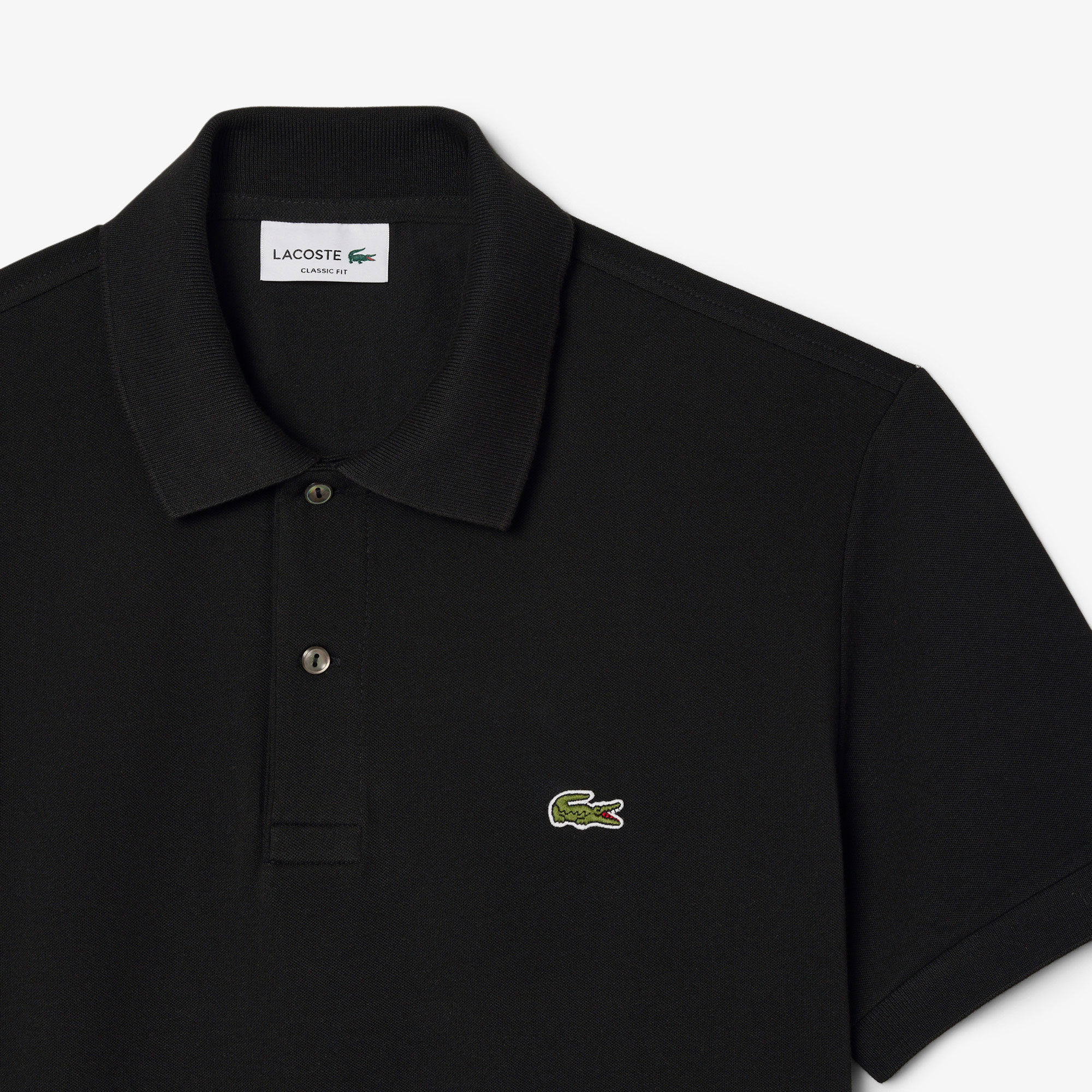 Lacoste L.12.12 Light Erkek Classic Fit Siyah Polo görsel 6