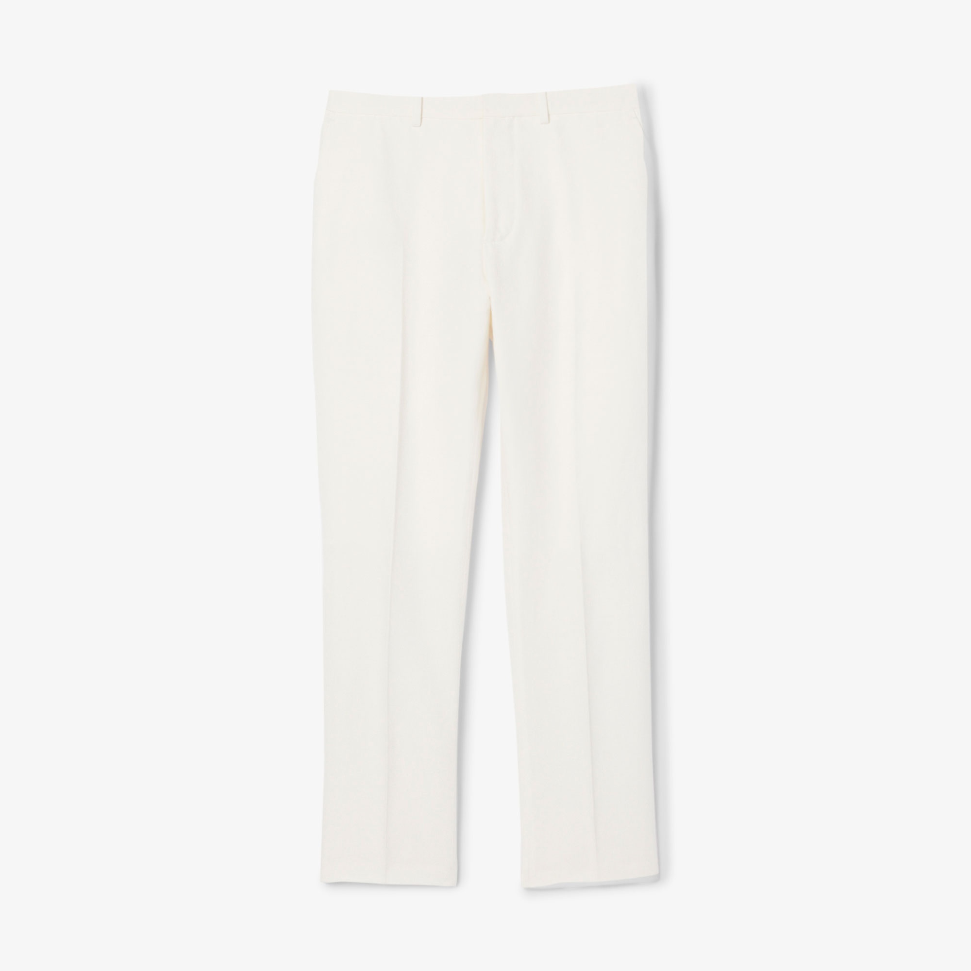 Lacoste Erkek Regular Fit Keten Beyaz Pantolon