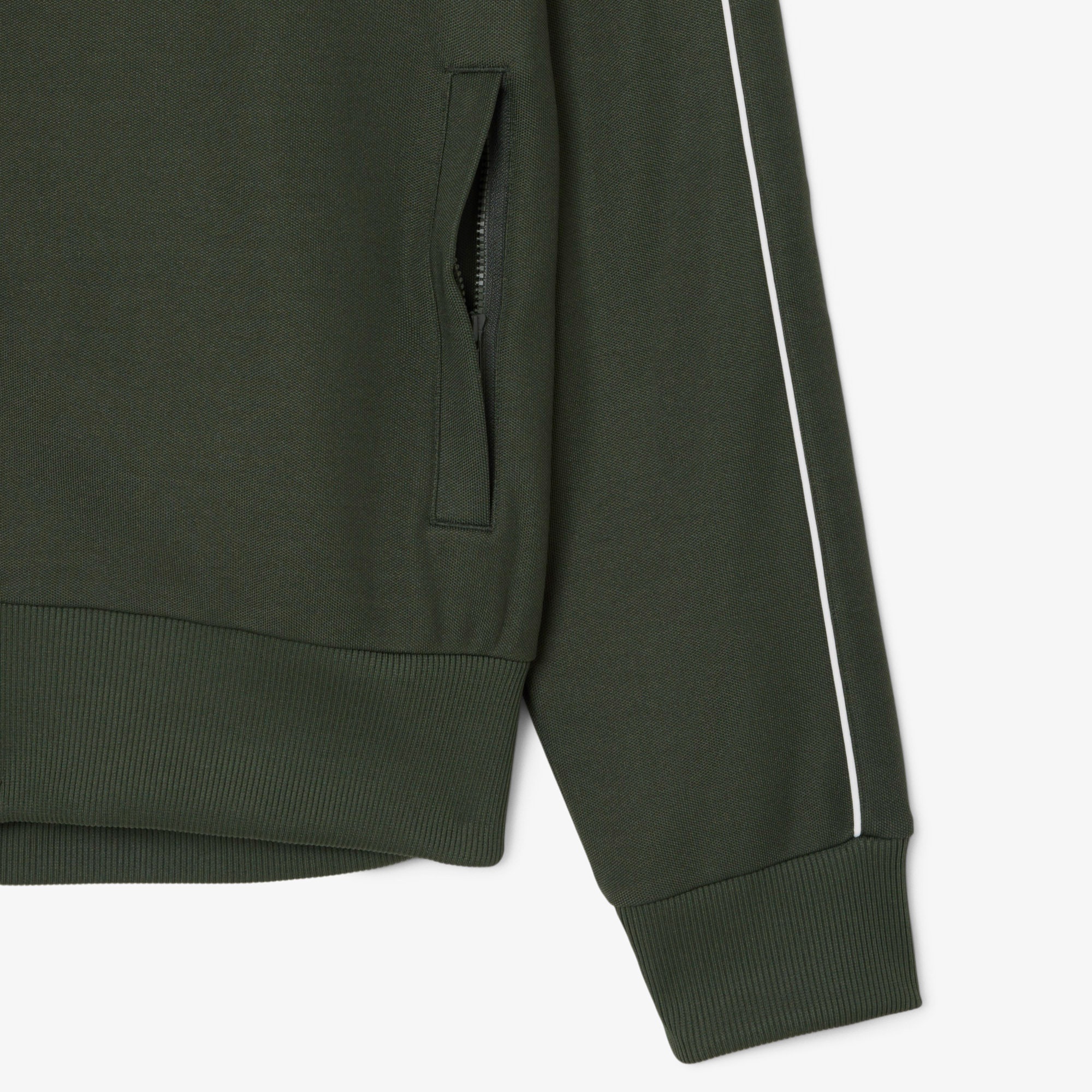 Lacoste Erkek Regular Fit Fermuarlı Koyu Yeşil Sweatshirt